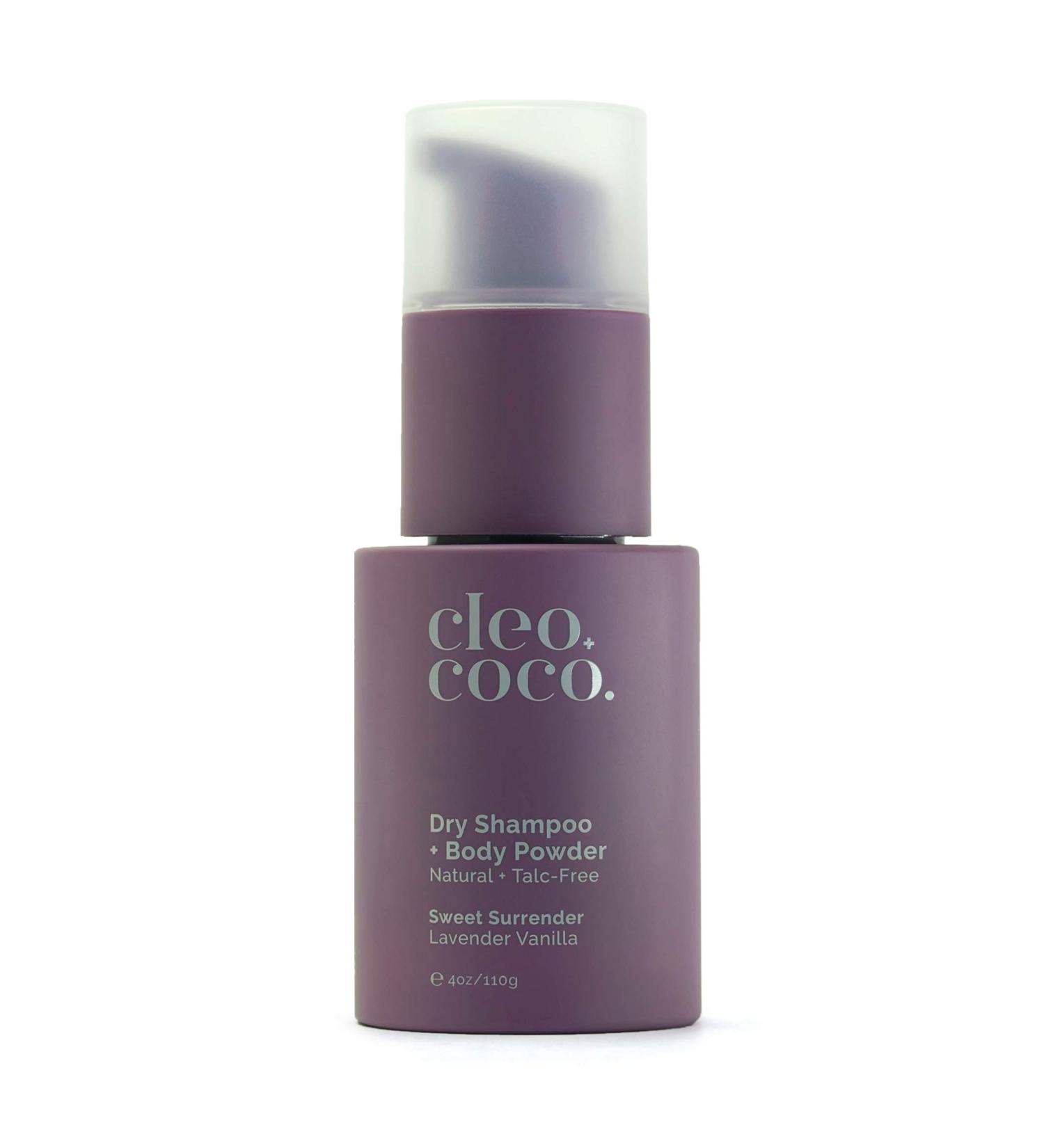 Cleo+Coco Lavender Dry Shampoo Body Powder - 4oz, All-Natural with Essential Oil & Arrowroot Powder, Absorbs Odor & Wetness, Made in USA, Talc-Free - Buy Online on GoSupps.com