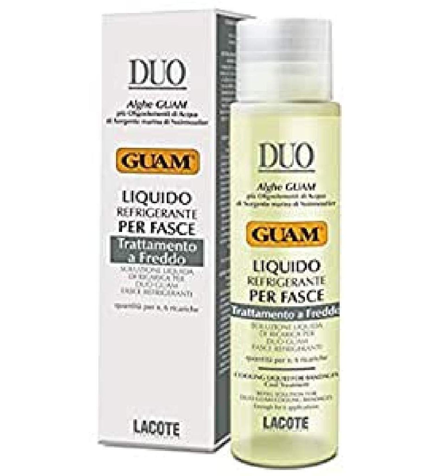 Guam Duo Cooling Bandages Refill Liquid - Refreshing Treatment for Heavy and Swollen Legs - Natural Ingredients - Made in Italy - 250 ml/5 Uses - GUAM