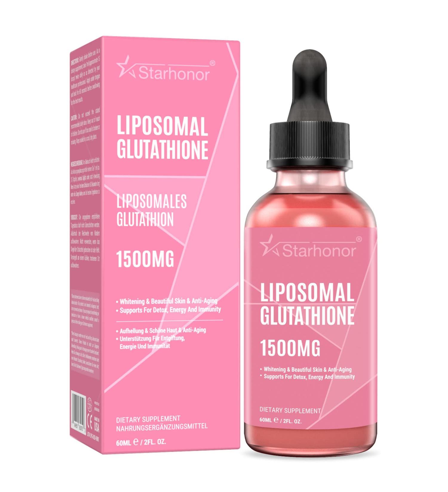 Liposomal Glutathione Liquid 1500mg Supplement | Non-GMO Antioxidant for Detox & Anti-Aging | Supports Brain, Heart, Immune Health & Skin | 2.02oz (Pack of 1) - Buy Online on GoSupps.com