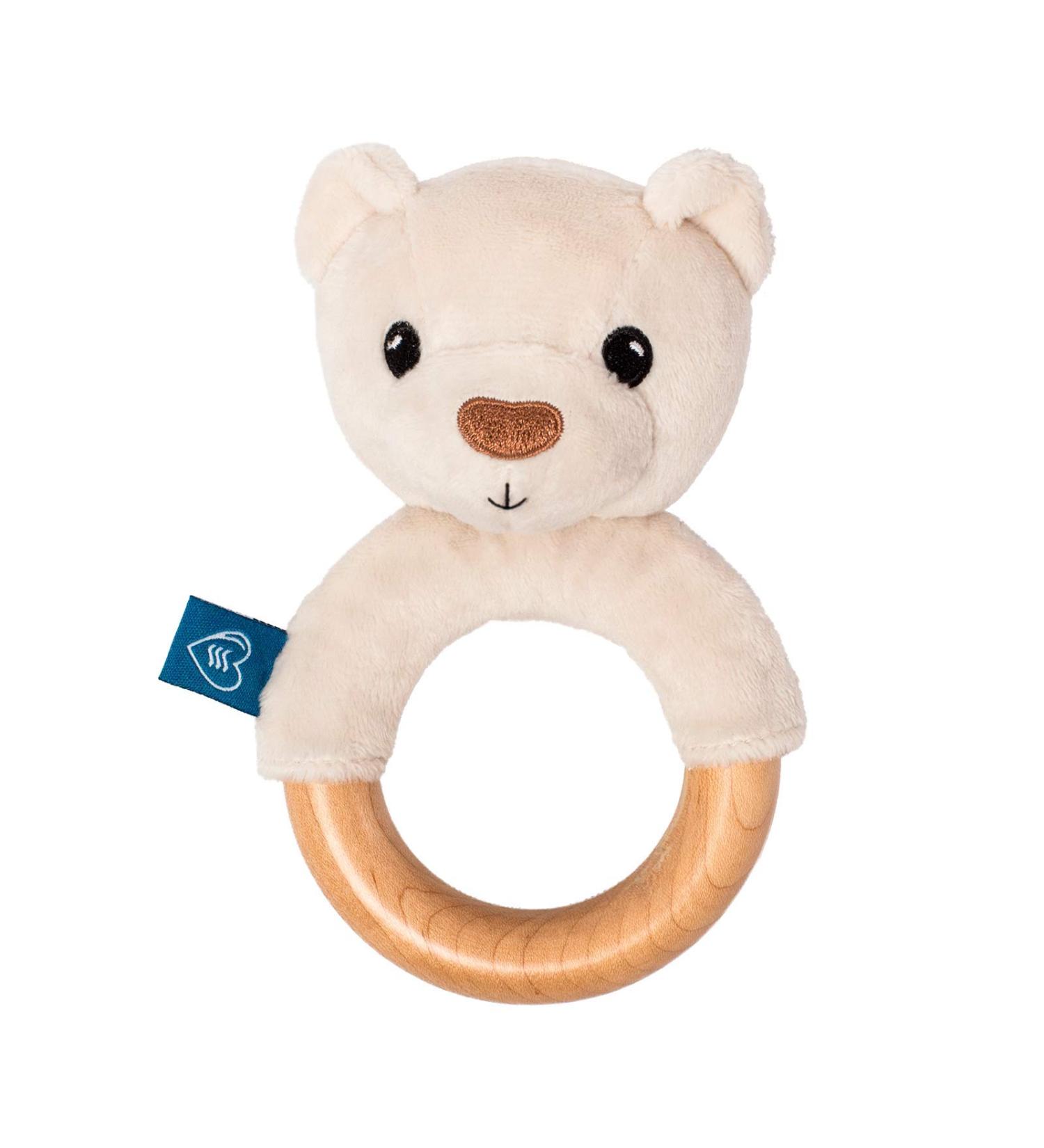 Whisbear Eco Bear Baby Teether - Natural Wooden Teething Aid for Babies | Safe & Eco-Friendly Teething Solution - Buy Online on GoSupps.com