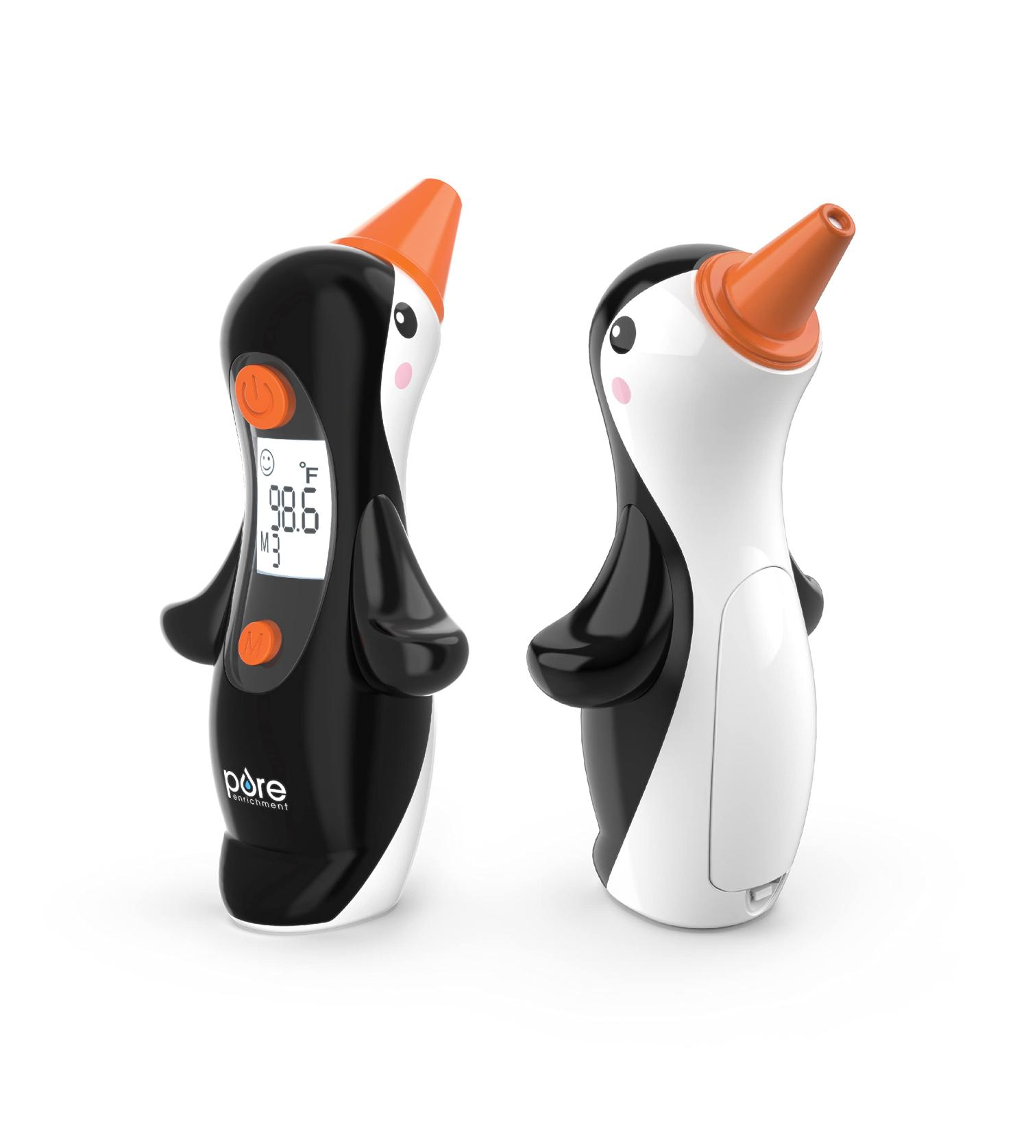 Pure Enrichment ThermoBuddy Penguin Ear Thermometer - InstaRead Technology, Backlit Display, 10 Memory Settings, Dual Scale, Fever Alert - Ideal for Babies - Buy Online on GoSupps.com