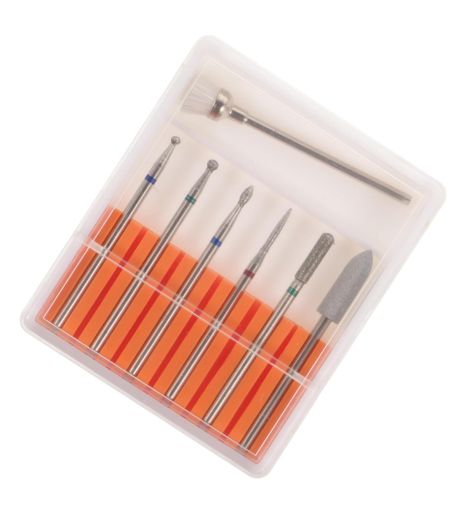 Lurrose 1Set grinding head set Handpiece File manicure pedicure drill bits Trimmer Polish acrylic remover cuticle drill bit to rotate Tungsten steel Polishing file nail - Buy Online on GoSupps.com