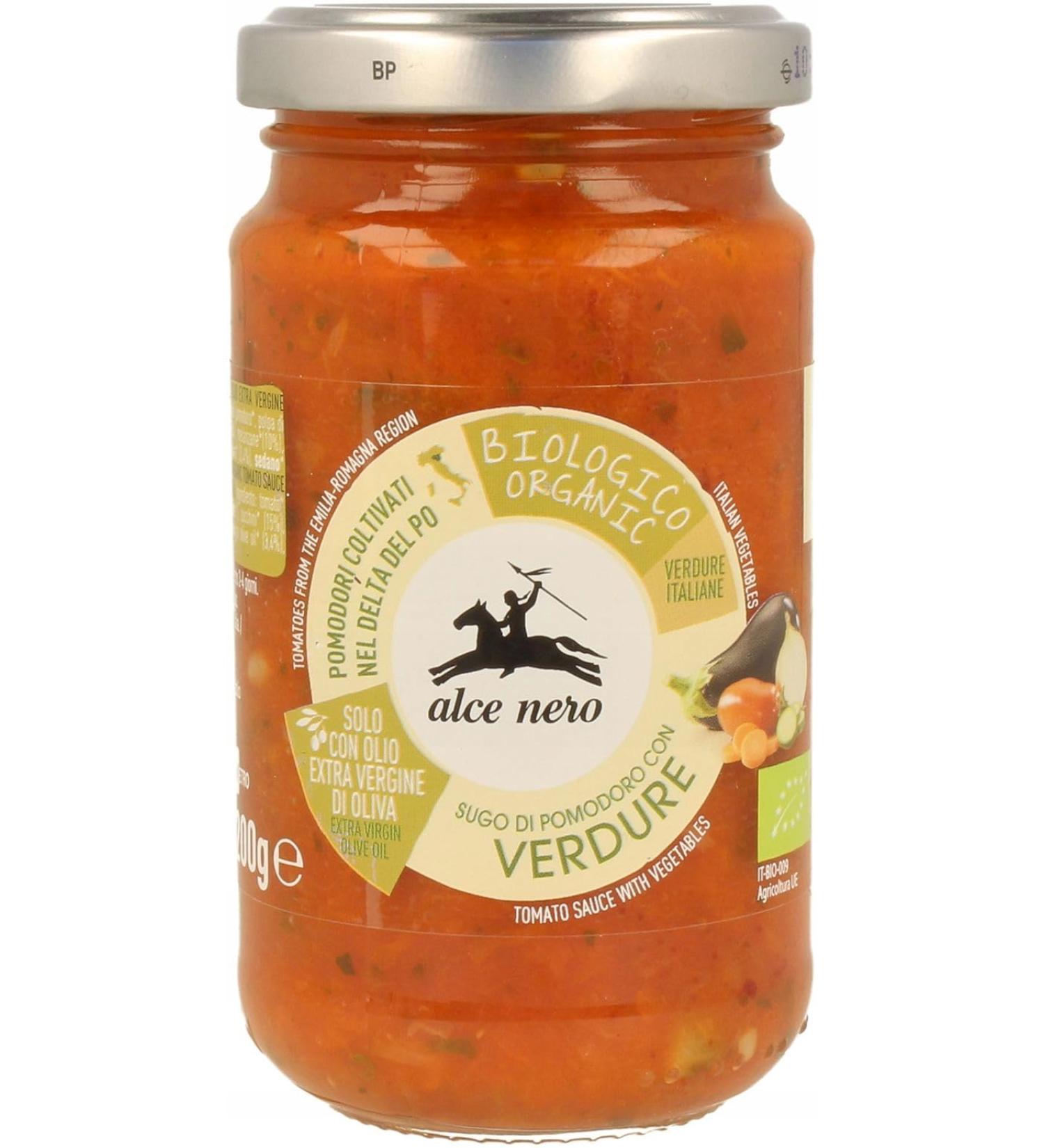  Alce Nero Alice Nero Organic Vegetable Tomato Sauce 350 g - Buy Online on GoSupps.com