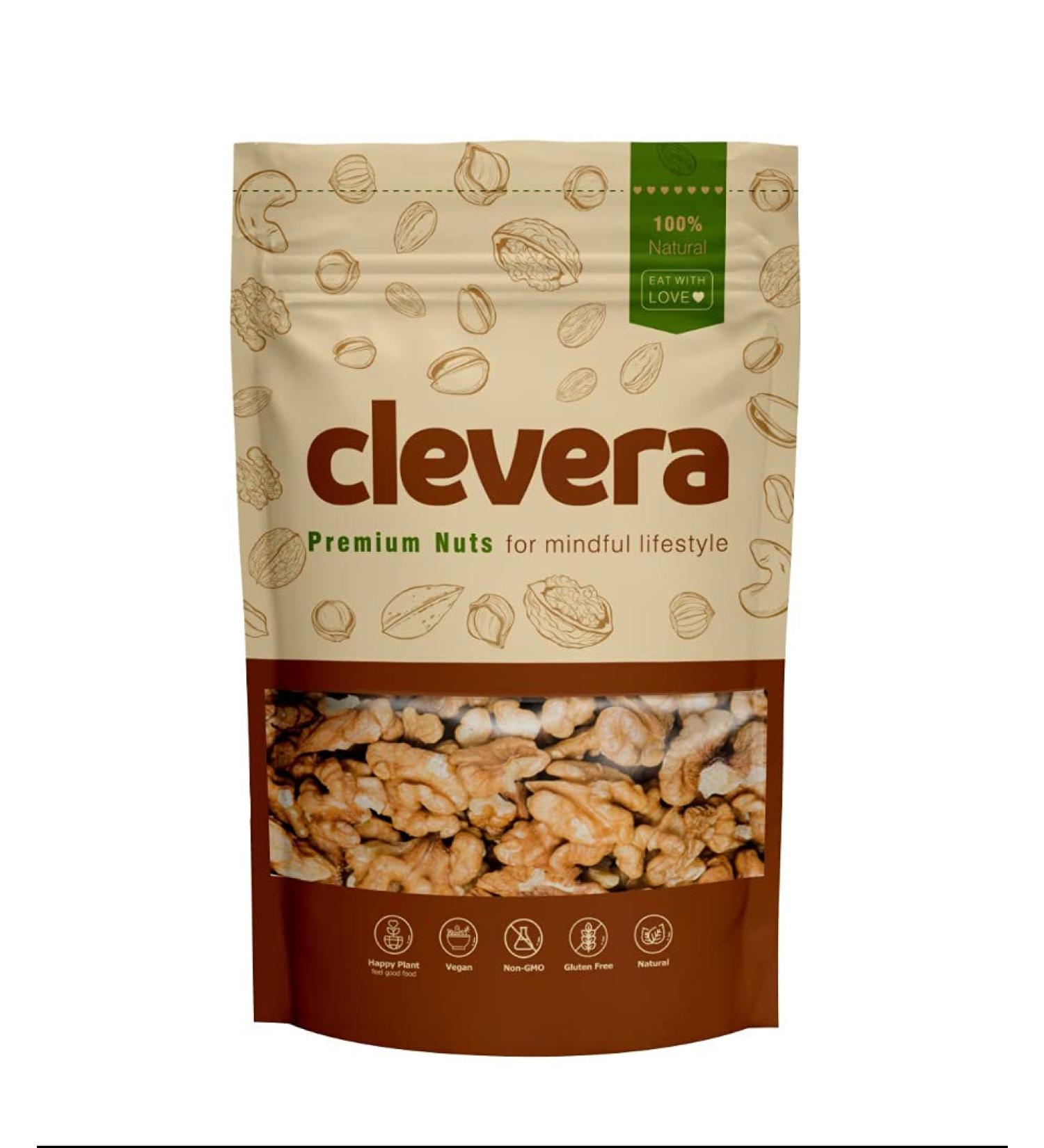 Clevera California Walnuts Halves Premium 2-lb - Fresh - Raw -Kosher - Small Batch - Sustainably Sourced - Straight from The Farm - Non-GMO - Gluten free 2.0 pounds - Buy Online on GoSupps.com