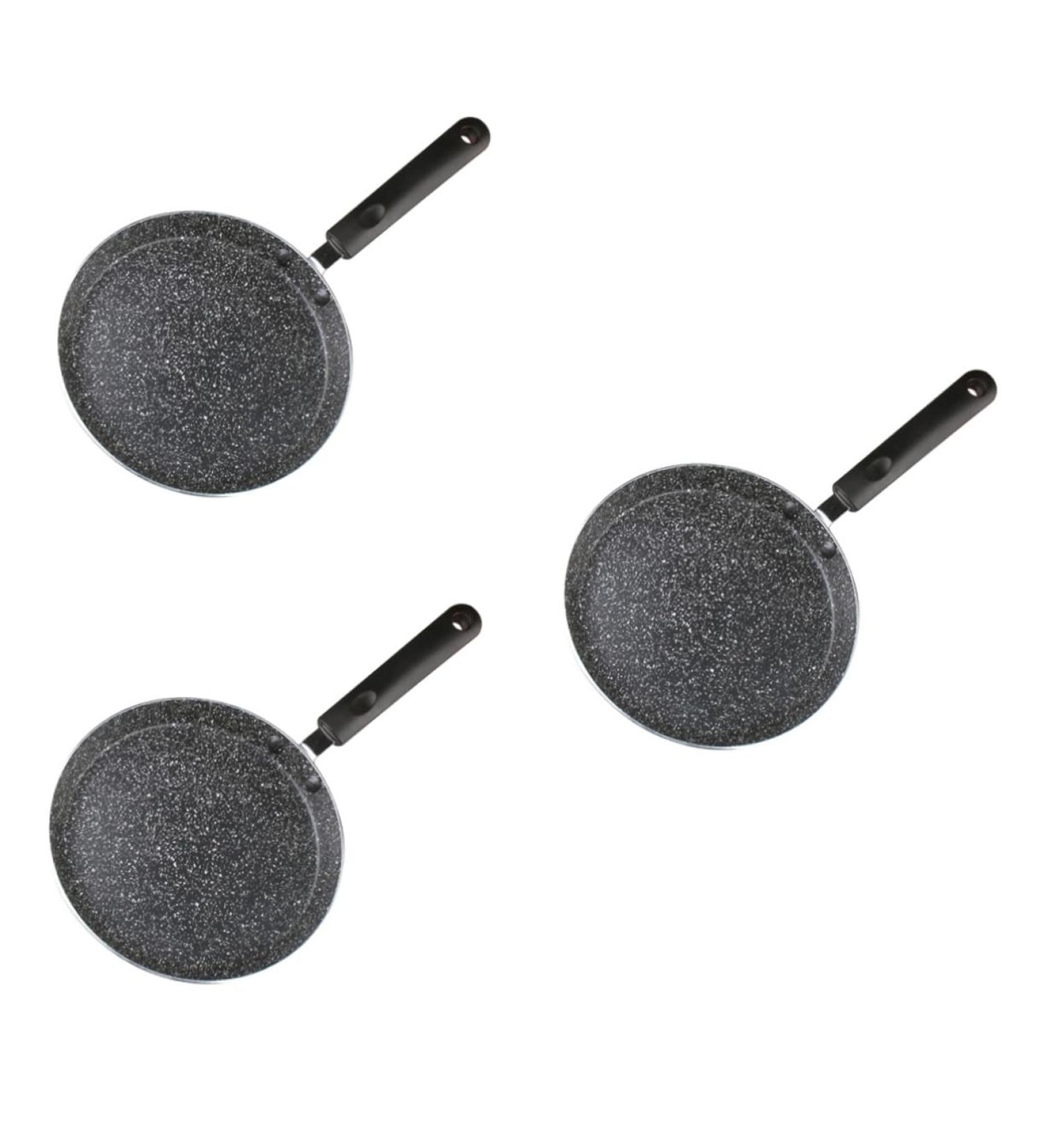 Milisten 3 Pcs Nonstick Frying Pan Nonstick Omelette Pan Non Stick Grill Pan Induction Frying Pan Granite Stone Pan No Stick Pan Maifan Stone Cookware Egg Skillet Metal Steak Ceramics 38x22.5x2cmx3pcs Blackx3pcs - Buy Online on GoSupps.com