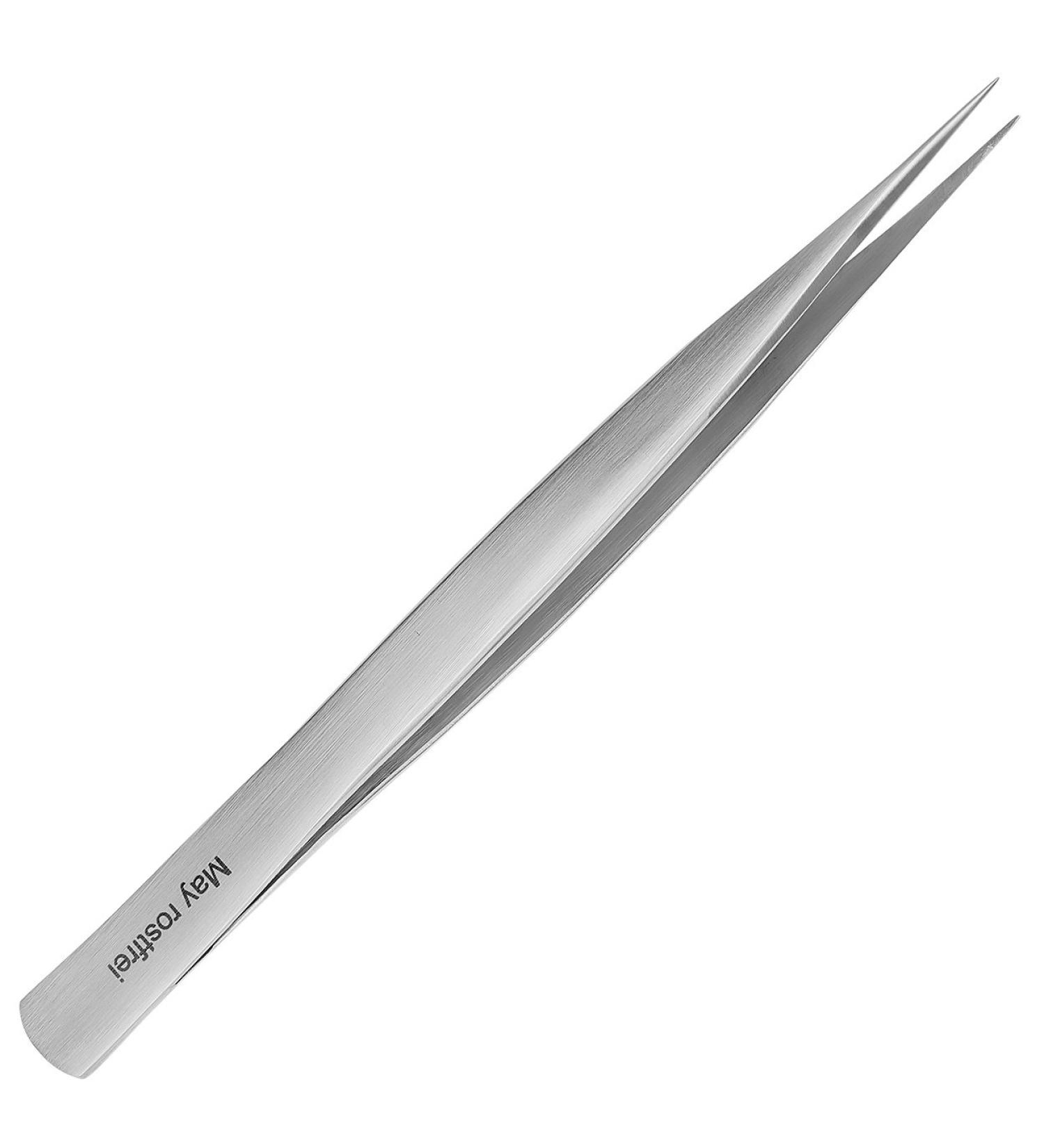 Technical tweezers - fine lace - especially - not magnetically - acid -resistant - gripping area inside smooth - length: 15 cm - stainless steel