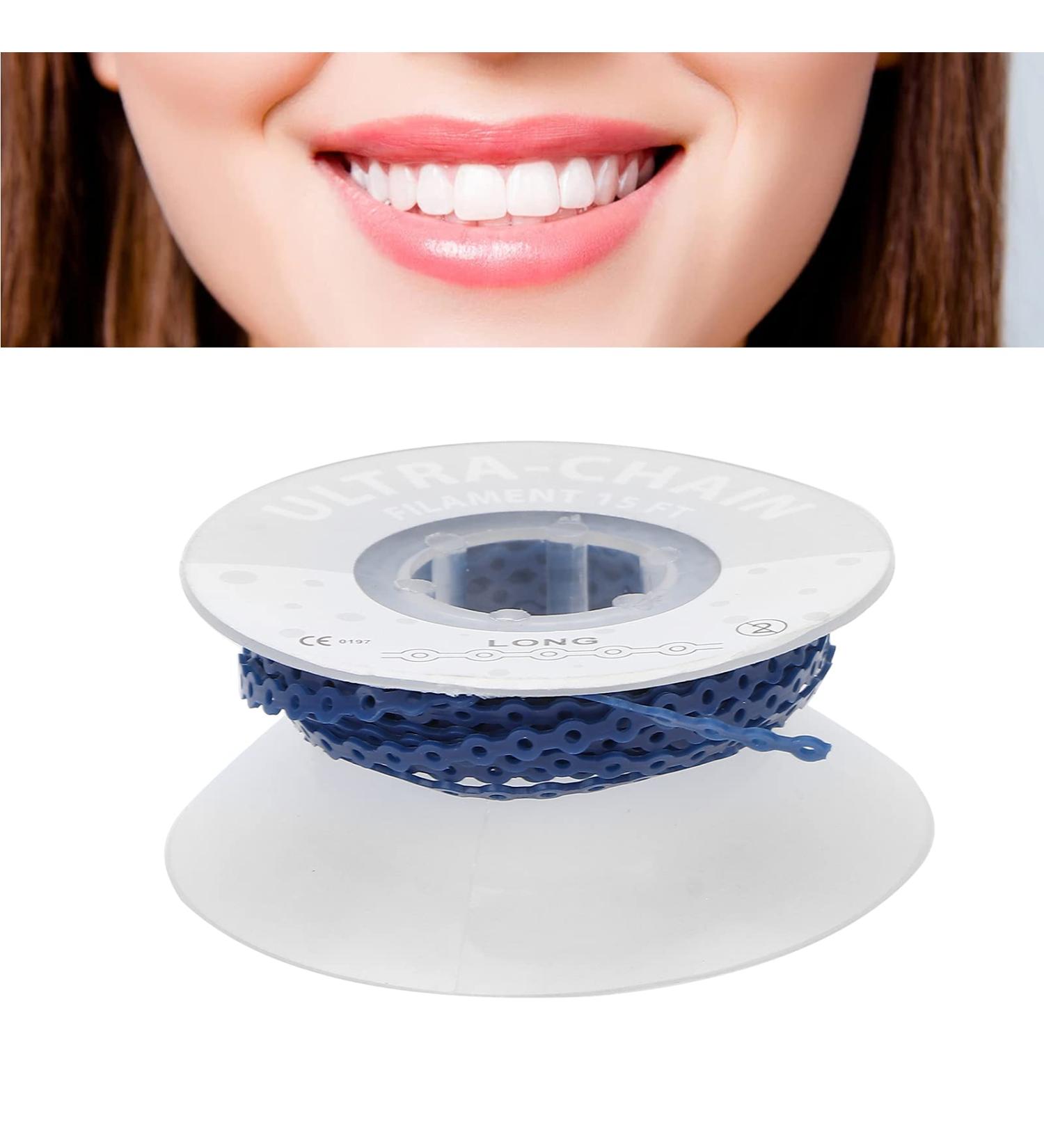 Orthodontic Rubber Chain - Blue Elastic Dental Brace Power Chain Accessory - Buy Online on GoSupps.com