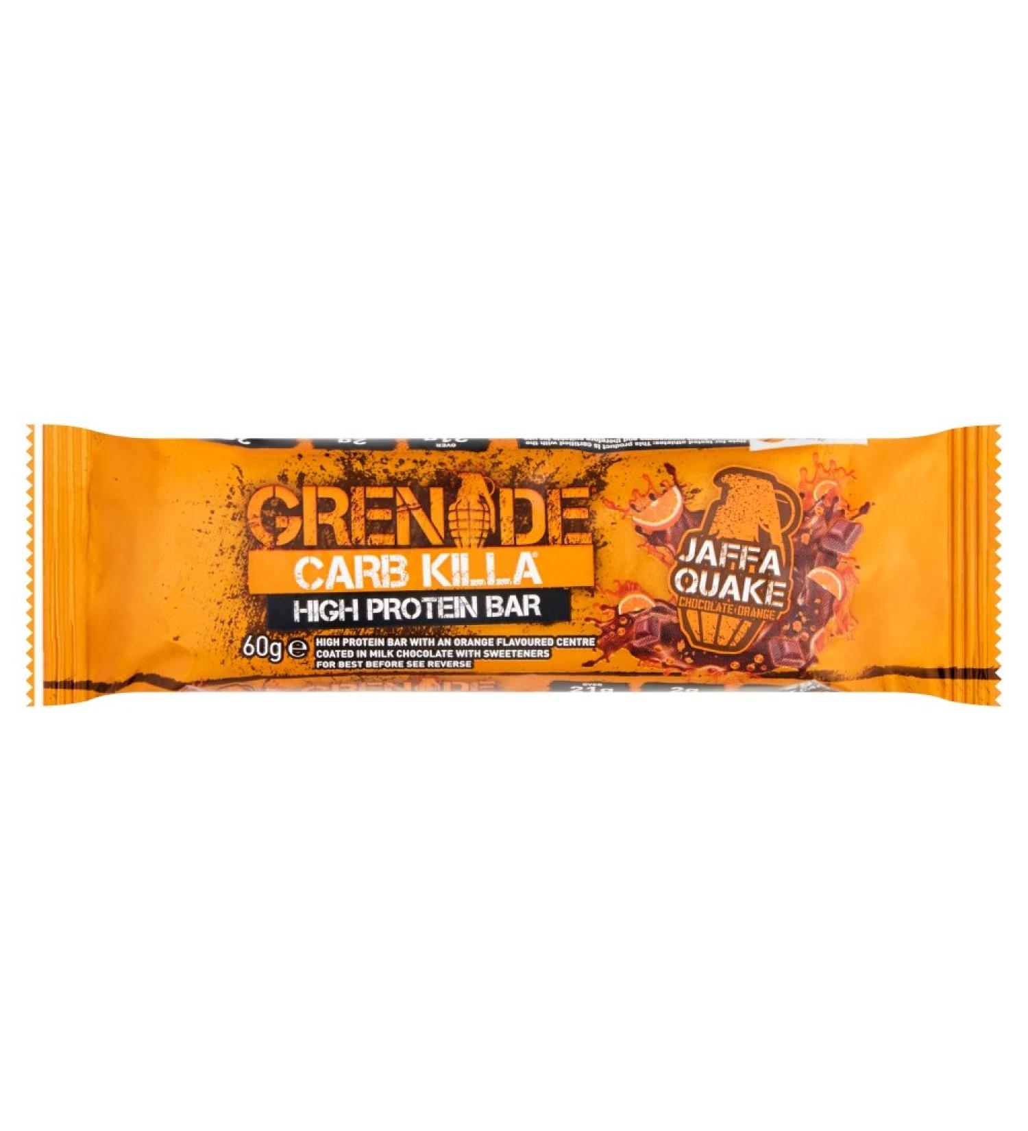 Grenade Carb Killa High Protein Bar Jaffa Quake Chocolate Orange 60g