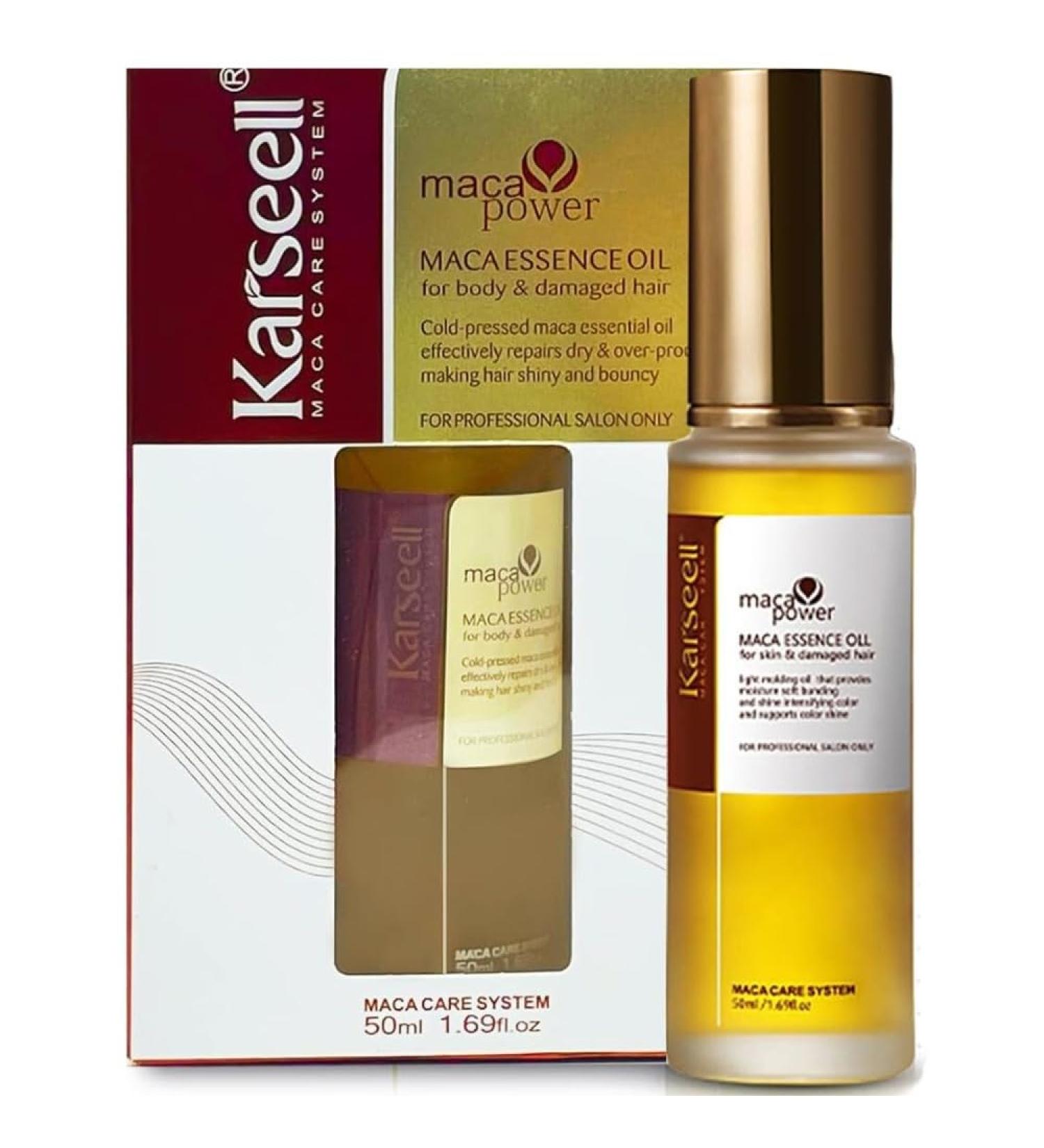 KARSEELL Moroccan Argan Oil Hair Serum for Skin Hair and Nails Cold Pressed Keratin Dry and Damaged Hair 50 ml. - Buy Online on GoSupps.com