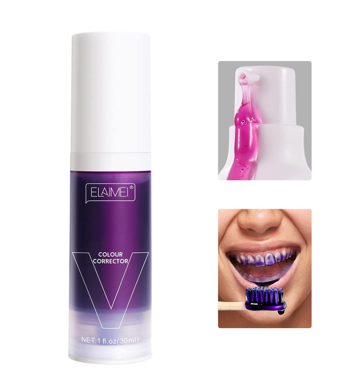 Blueberry Foam Toothpaste for Teeth Whitening - Stain Remover & Color Corrector (1PCS) - Buy Online on GoSupps.com