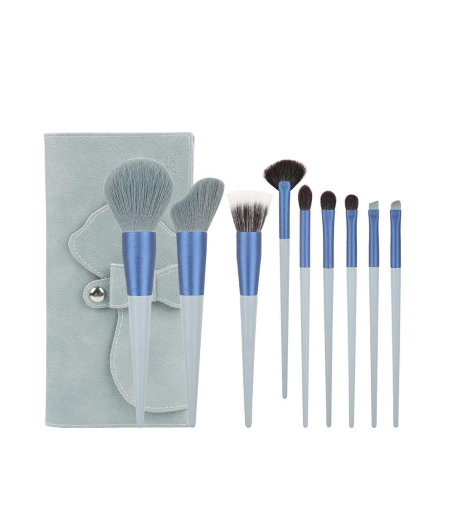 Makeup Brush 9 Makeup Brush Set Super Soft Makeup Brush Tool Soft and Delicate Easy to Use with Cosmetic Bag Brush Sets - Buy Online on GoSupps.com