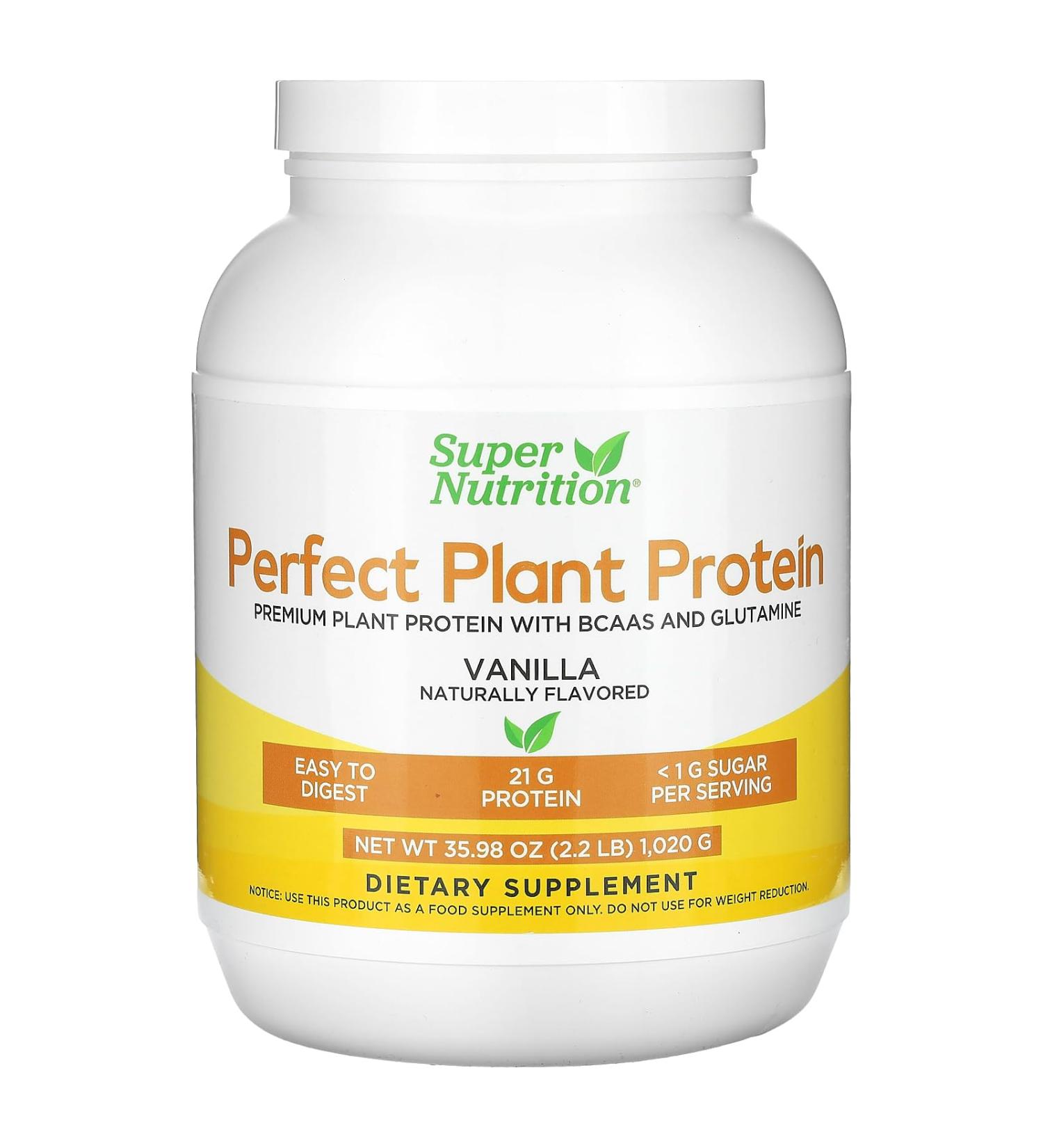 Super Nutrition Perfect Plant Protein Vanilla - 2.2 lbs | Vegan Protein Powder for Optimal Health - Shop Internationally - Buy Online on GoSupps.com