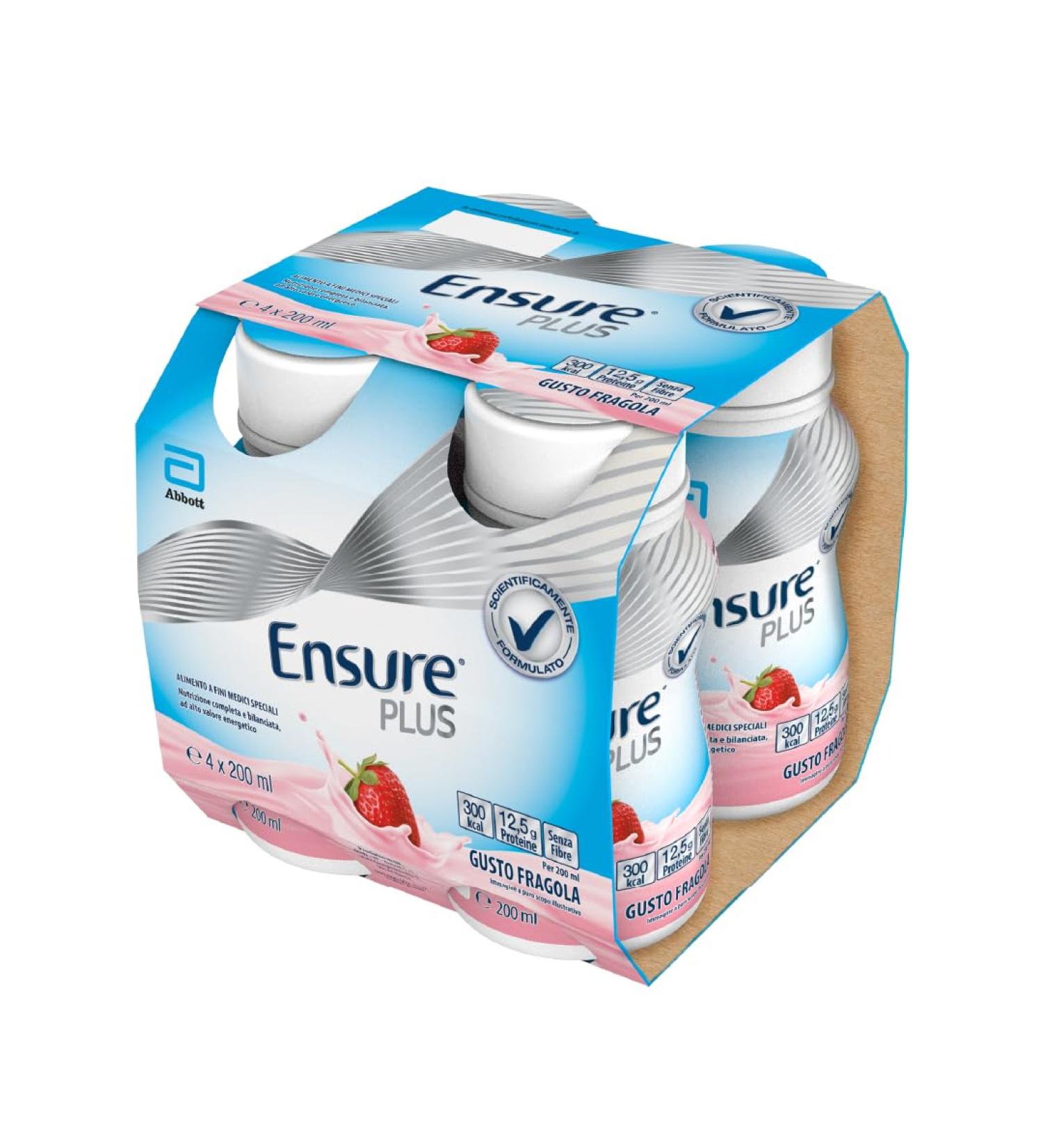Buy Ensure Plus Supplementary Drink - 4 x 200 ml Strawberry | International Shipping Available - Buy Online on GoSupps.com