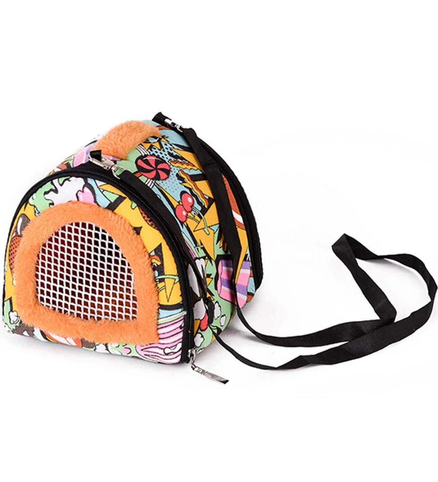 La La Pet 2 in 1 Portable Hamster Carrier & Bird Nest House | Detachable Strap & Breathable Mesh | Outdoor Guinea Pig & Squirrel Travel Bag - Buy Online on GoSupps.com