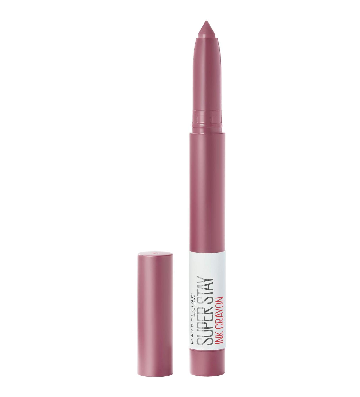Maybelline Super Stay Ink Crayon Lipstick - Stay Exceptional Purple Beige, 8HR Longwear Matte Lip Crayon - 0.04 oz - Buy Online on GoSupps.com
