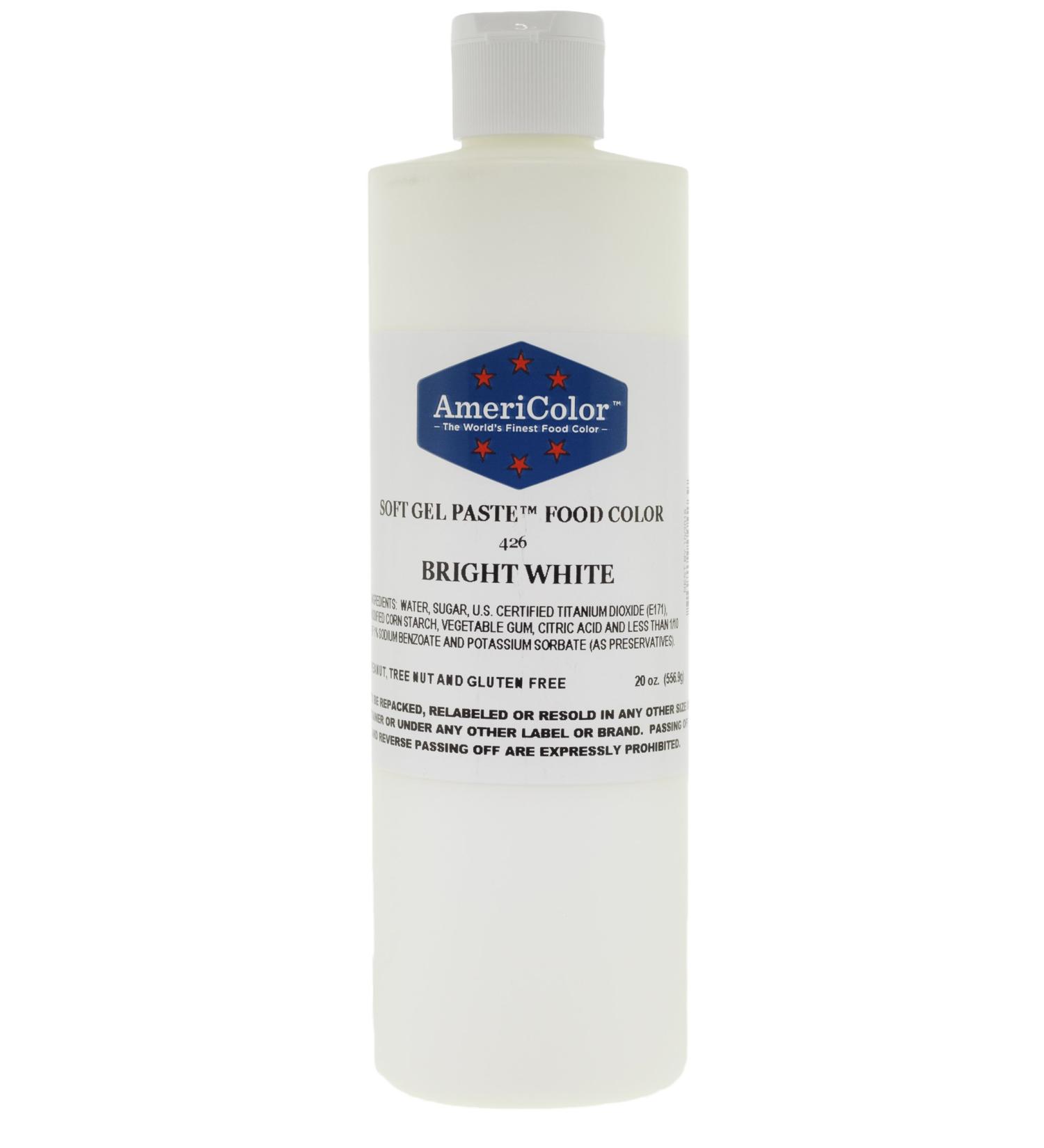 Food Coloring AmeriColor - Bright White Soft Gel Paste, 20 Ounce 1 White