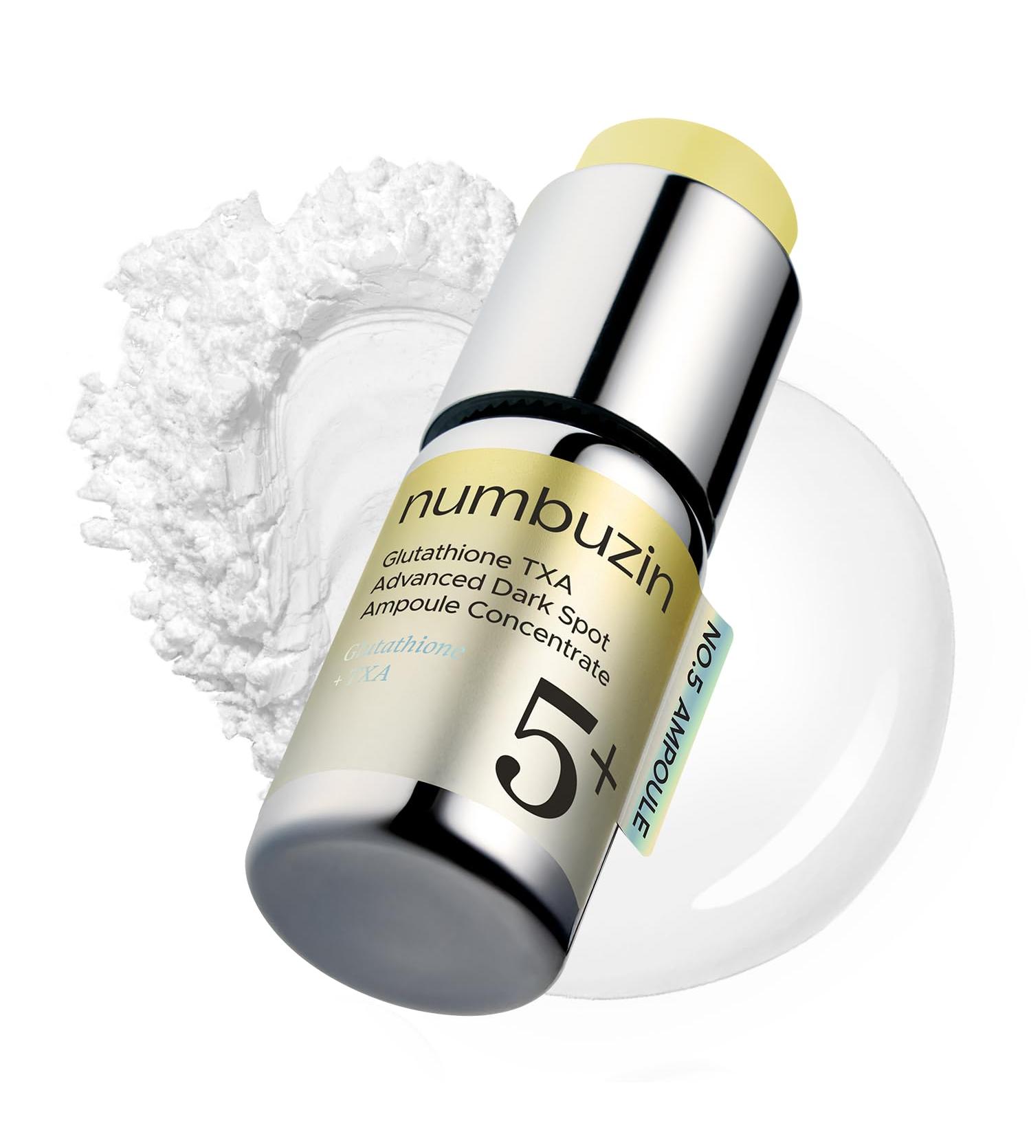 numbuzin No.5 Glutathione TXA Dark Spot Ampoule, Targeted Tone Care Concentrate for Dark Spots & Uneven Skin, Tranexamic Acid, Niacinamide, Vitamin Tree Water, Korean Skincare, 10.7g - Buy Online on GoSupps.com