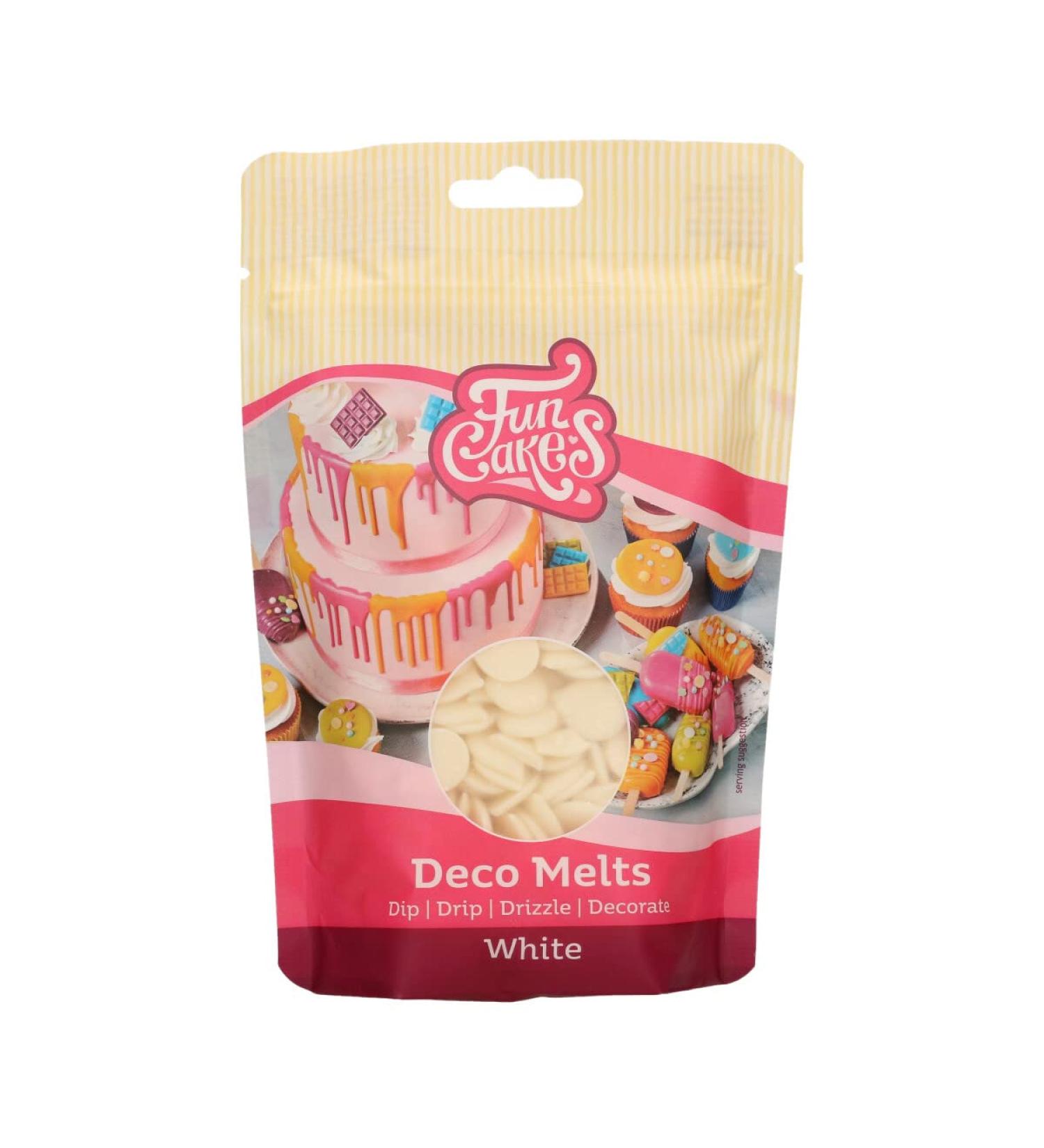 FunCakes Deco Melts White 250g - AZO Free | Pack of 1 - Buy Online on GoSupps.com