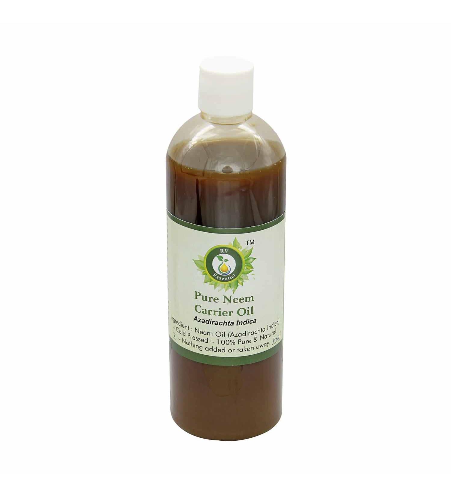 Neem Oil | Azadirachta Indica | for Plants | for Hair Growth | for Skin | Cold Pressed Neem Oil | 100% Pure Natural | 100ml | 3.38oz by R V Essential 3.38 Fl Oz (Pack of 1)
