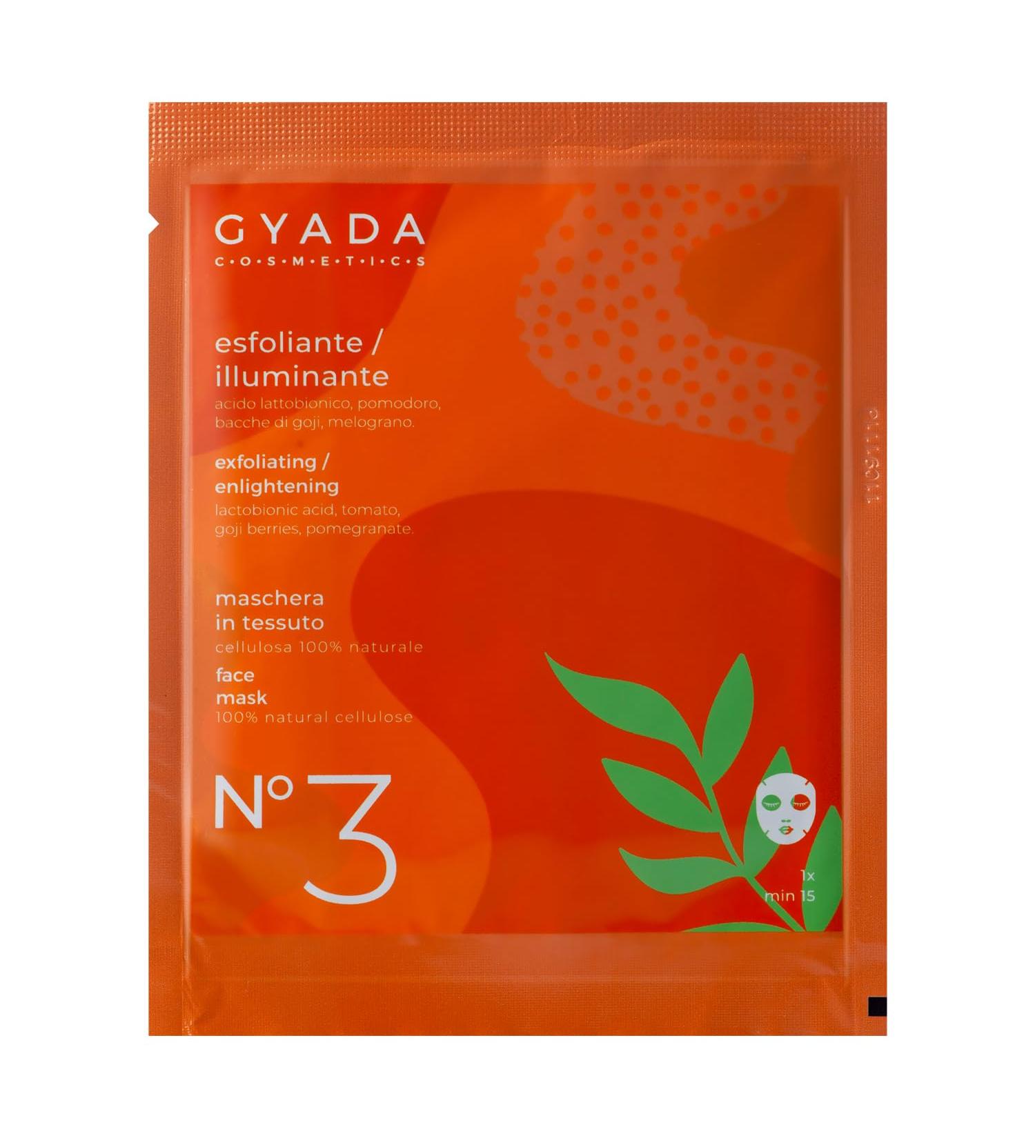 GYADA COSMETICS GYADA COSMETICS Exfoliating and brightening sheet face mask suitable for dull and matte skin promotes cell renewal for healthy radiant skin with urea and aloe vera 15 ml