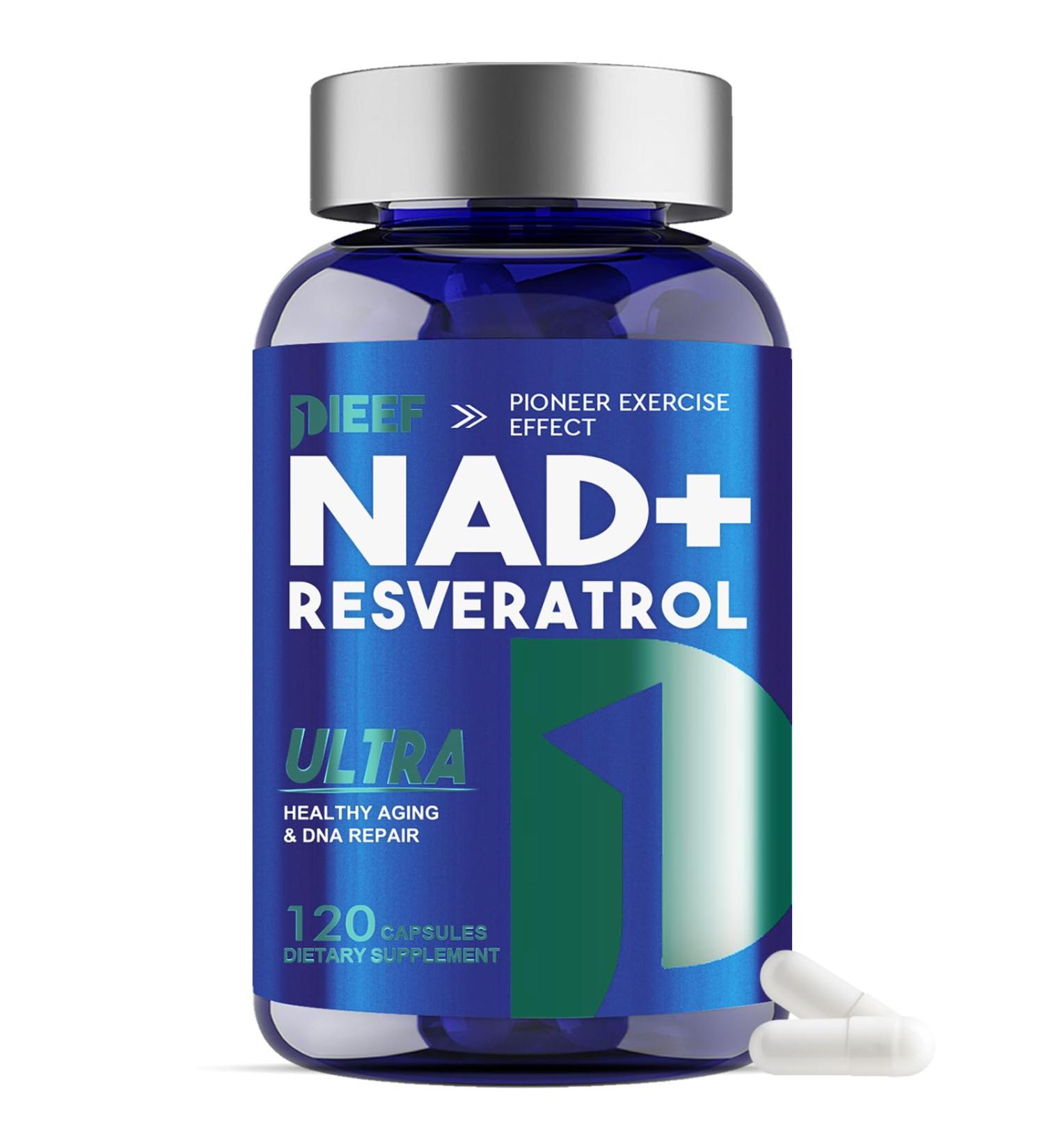 Nicotinamide Adenine Dinucleotide Supplement 1500mg with Resveratrol 120 Capsules NMN Alternative for Cellular Energy Anti-Aging & Antioxidant Support Vegan & Non-GMO Formula 120 Count (Pack of 1) - Buy Online on GoSupps.com