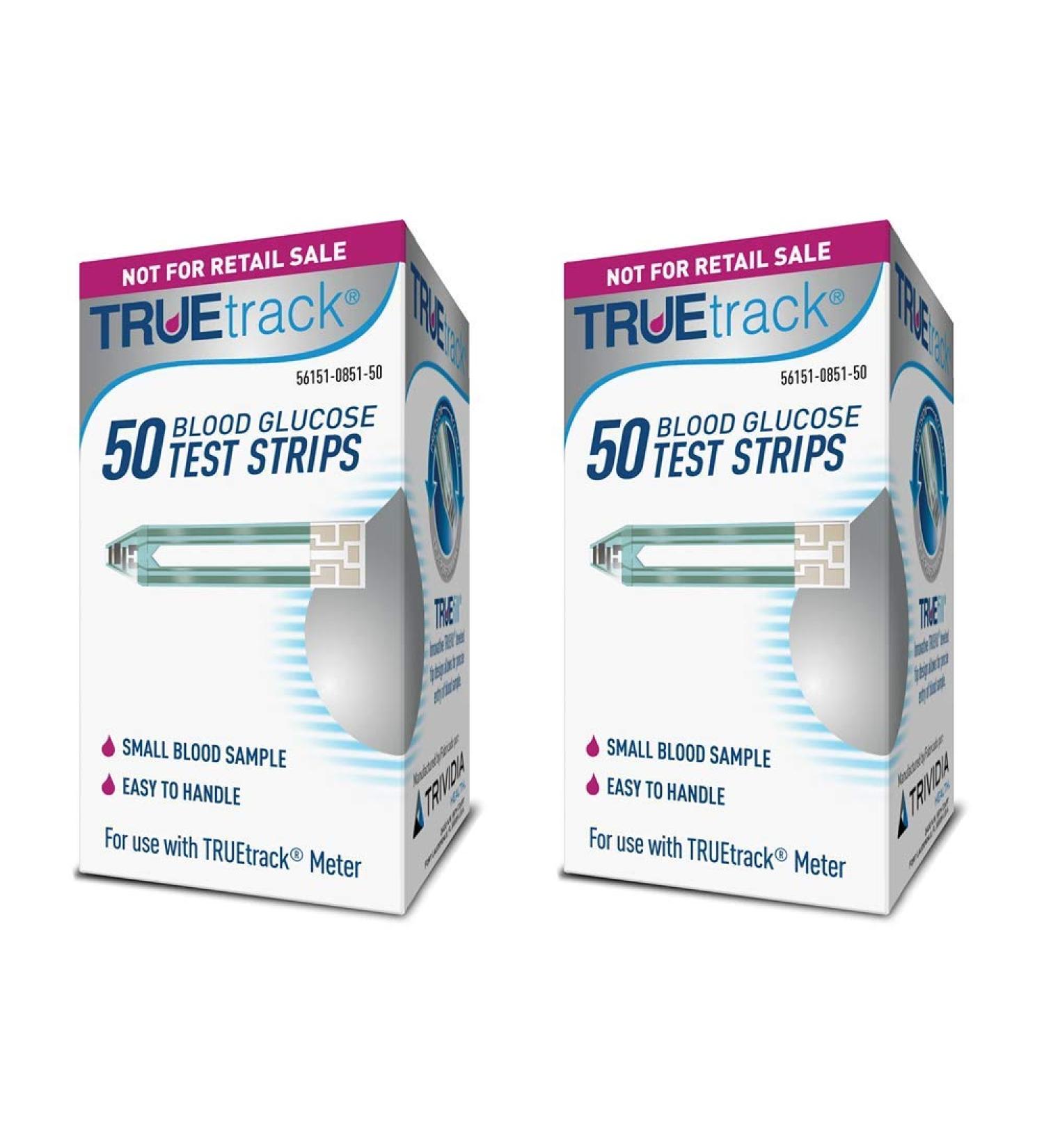 TrueTrack Test Strips 100 ct (50 ct x 2) - Reliable Blood Glucose Monitoring - Buy Online on GoSupps.com