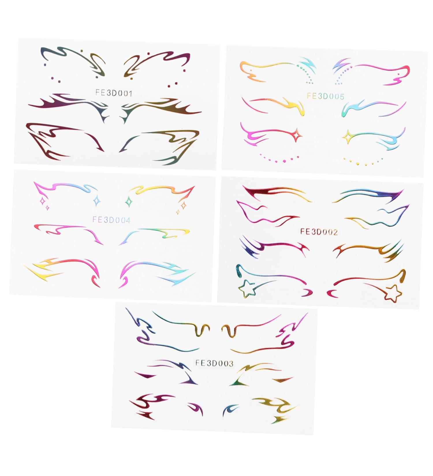  IWOWHERO 5 Sheets of eyeliner stickers temporary eyeliner stickers butterfly eyeshadow stickers eyeliner stickers makeup stickers eye tattoos stickers eyeliner tattoos eye stickers - Buy Online on GoSupps.com