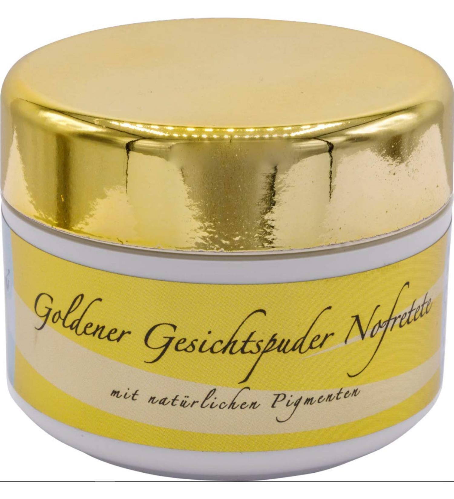 Chi-Enterprise Golden Face Powder Nefertiti I Loser Powder with natural pigments such as Kaolin mica iron oxide silk hydrolysate allantoin & gold leaf I radiant complexion i 50 ml