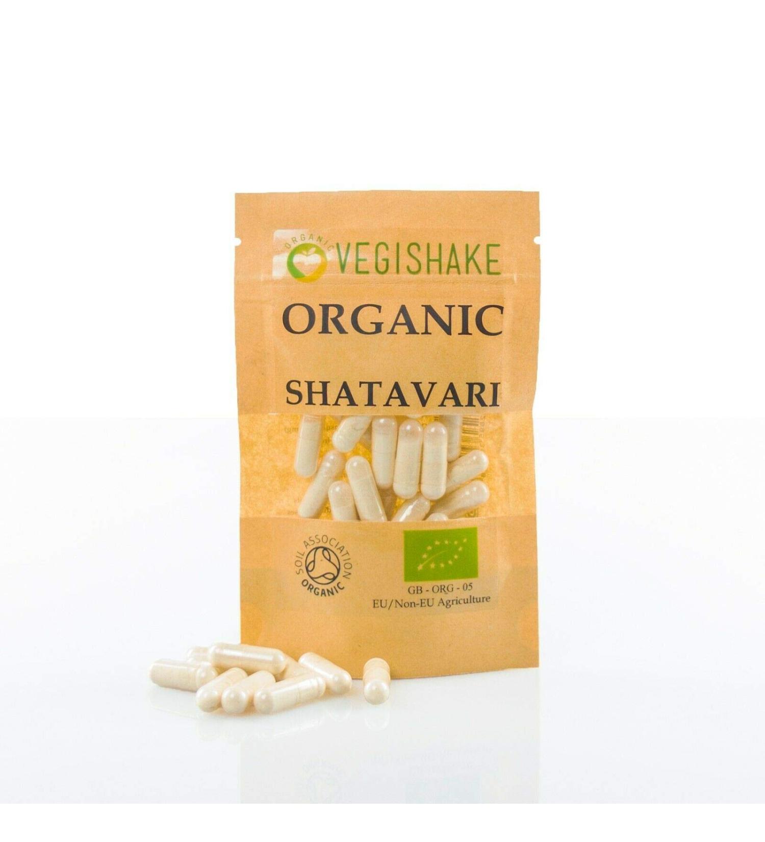 Organic Shatavari HPMC Capsules 800mg Wellness Supplements Hormonal Balance - Male/Female Reproductive Hormones - Libido Vegan Halal Kosher (30 Capsules) - Buy Online on GoSupps.com
