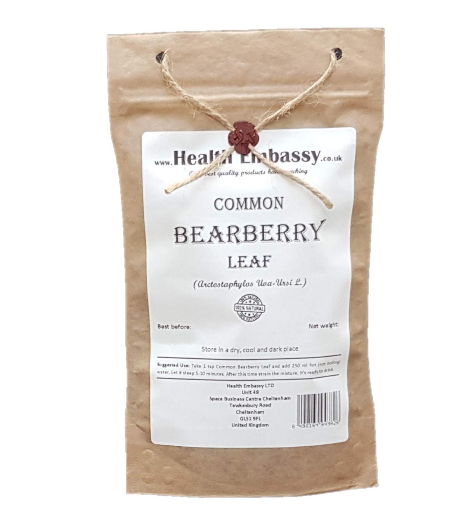 Common Bearberry Leaf Tea | Arctostaphylos Uva-Ursi | Raisin D'Ours Feuille Tisane | Health Embassy (50g) - Buy Online on GoSupps.com