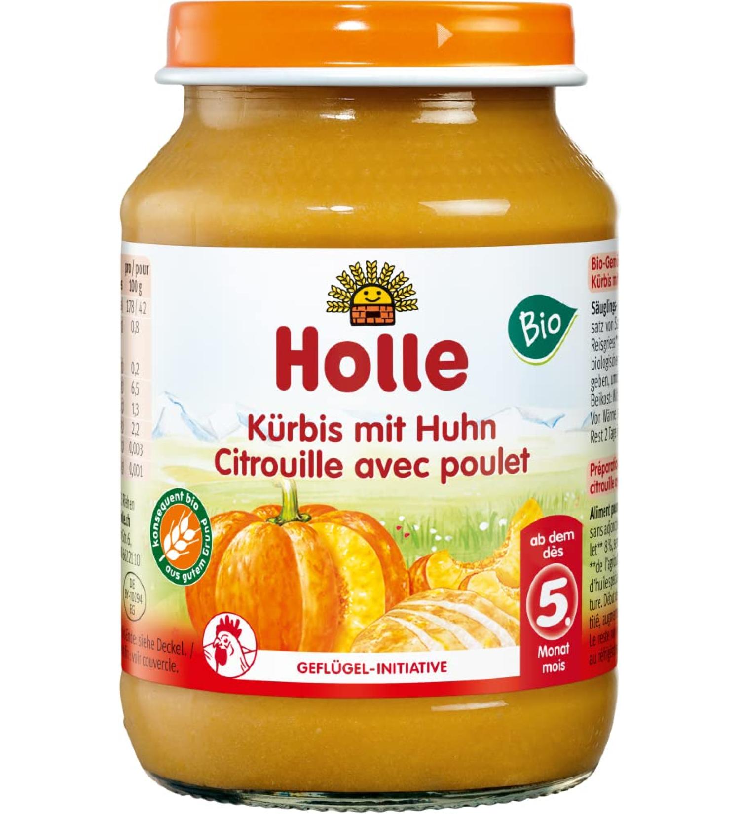 Holle organic pumpkin with chicken (6 x 190 gr)