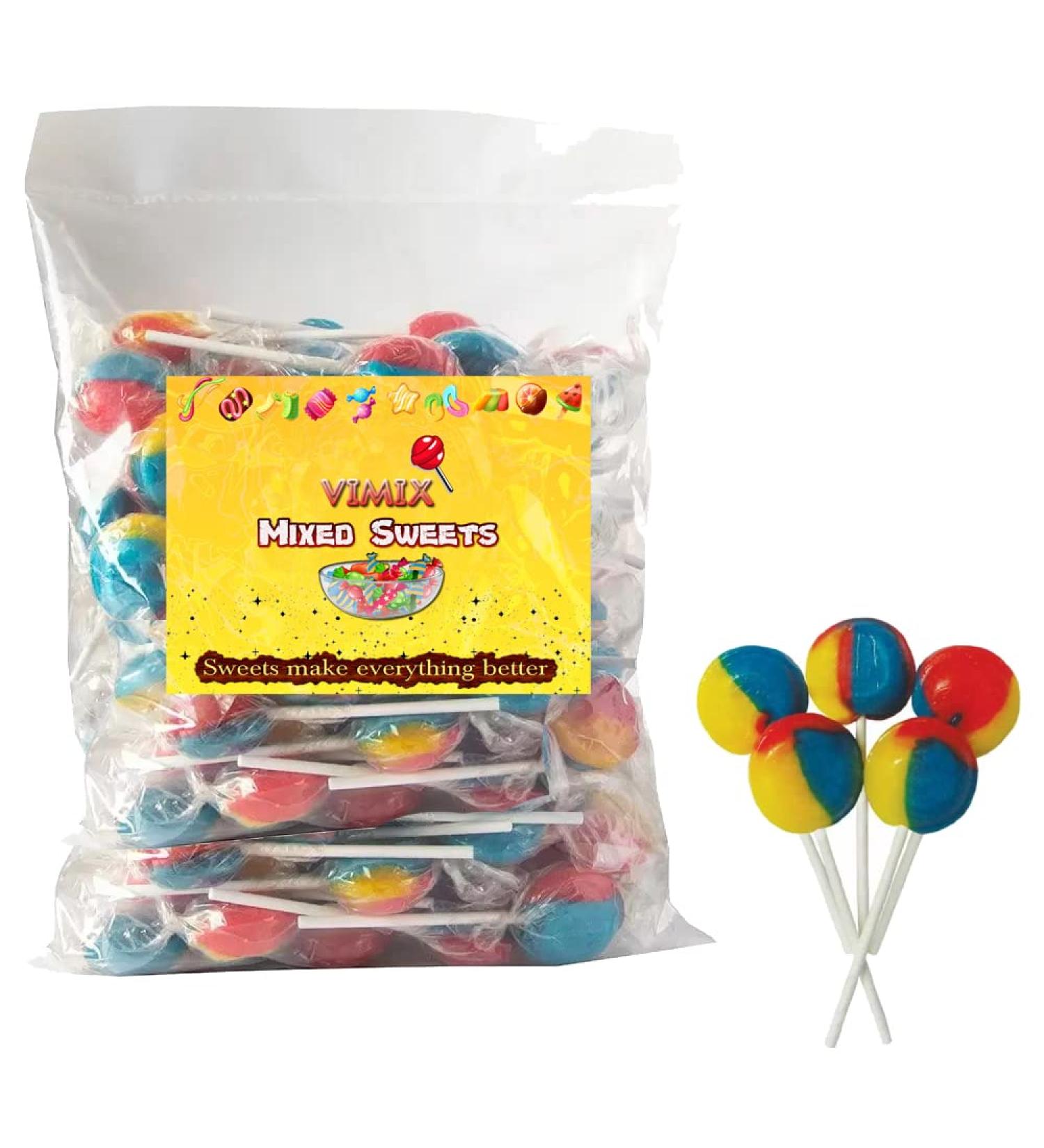 Wrapped Tutti Frutti Mega Lollies 500g VIMIX | Individually wrapped - Buy Online on GoSupps.com