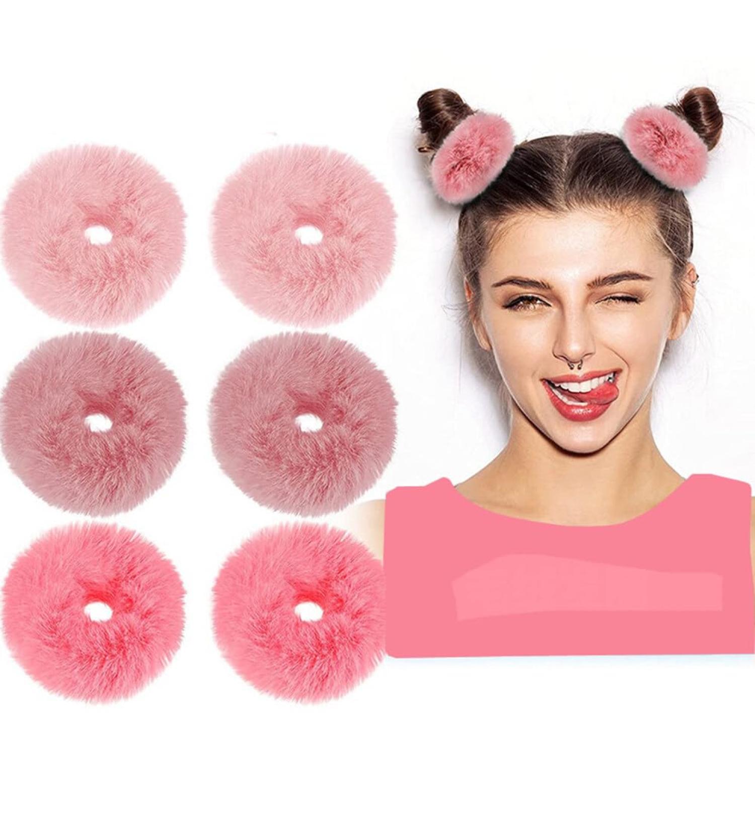 3Pairs Fuzzy Scrunchies Pom Pom Hair Tie Hair Bands Hair Rope Elastic Hair Ties Hair Bobbles Ponytail Holders Hair Accessories Hair Bobbles(Mixed Colors) - Buy Online on GoSupps.com