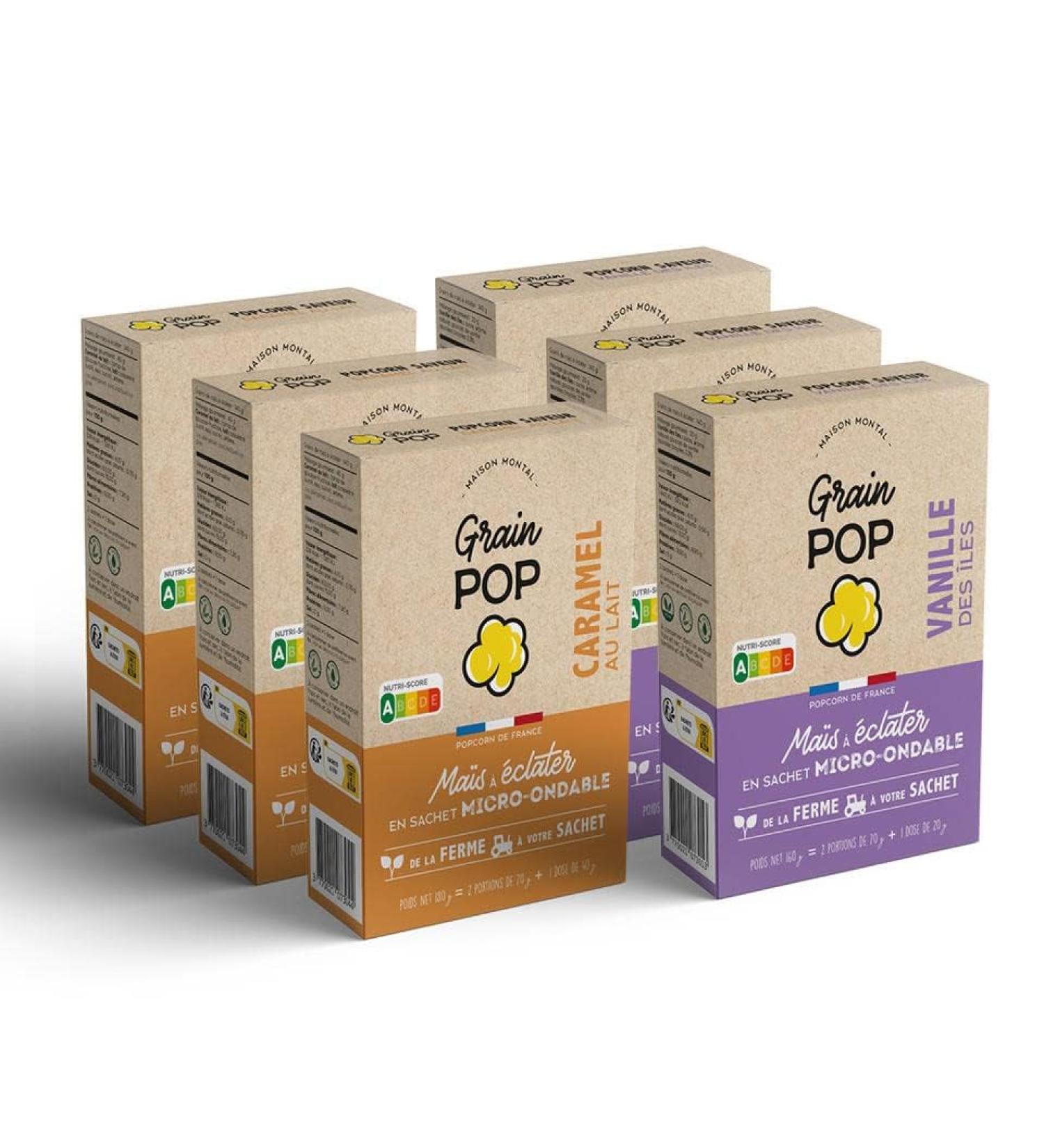 Popcorn clater x10 | Saveurs Premium | Caramel Vanille Barbecue Ch vre Thym Cacao (Caramel au lait) - Buy Online on GoSupps.com