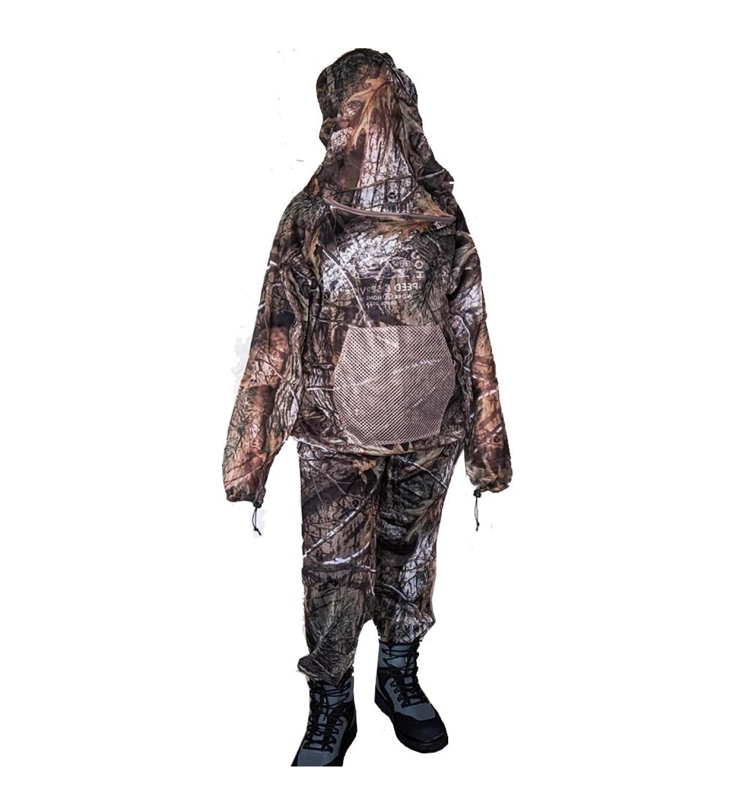 Waxaya Camouflage Mosquito Netting Suit Bug Net Mesh Clothing with Hood for Outdoor Hunting Fishing Gardening Medium/Large - Buy Online on GoSupps.com