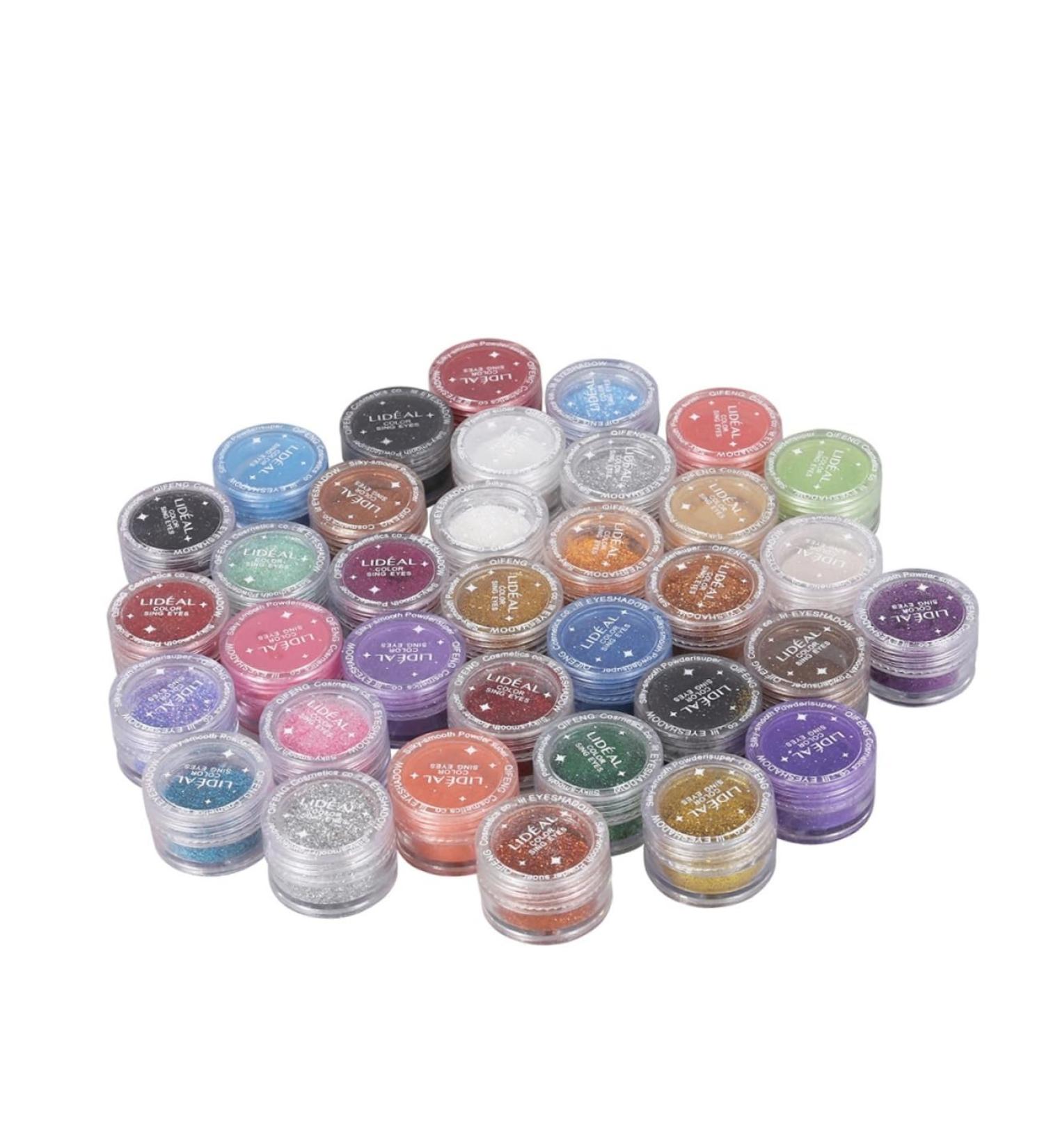 NOLITOY 30pc Party Dust Multi-colors Glitter Eye Cosmetic Pigments Makeup Loose Shimmer Eyeshadow Shadow - Buy Online on GoSupps.com