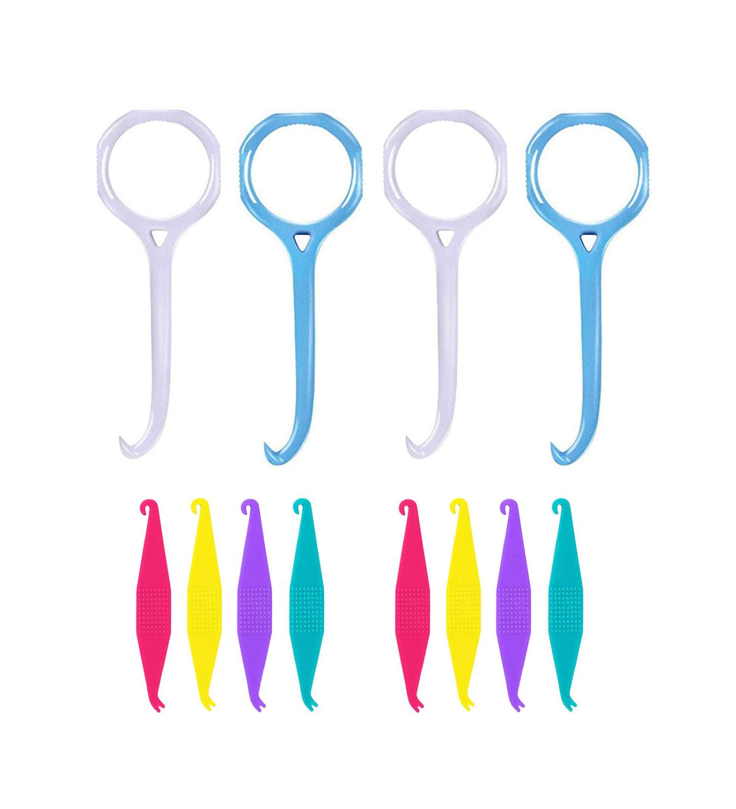 Aligner Remover Tool & Elastic Rubber Bands Placers for Braces - 12pc Blue/White HRASY Oral Care Set - Buy Online on GoSupps.com
