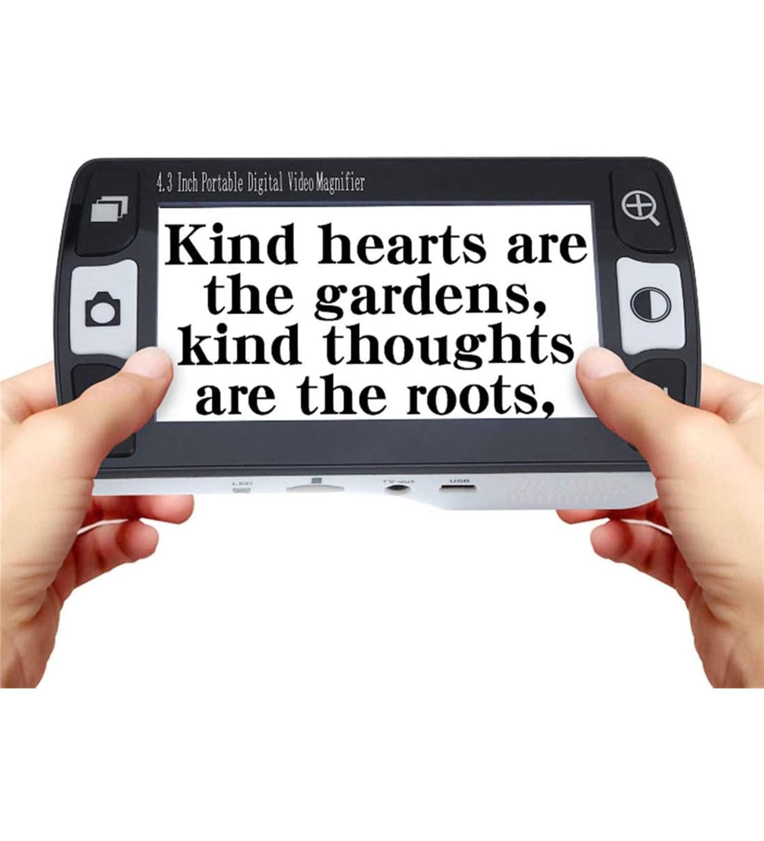 Electronic Reading Aid Digital Magnifier 4.3 Inch Portable Electronic Digital Magnifier Reading Aide 6x-16x Ideal for Reading Small Prints & Low Vision & Aging Eyes - Buy Online on GoSupps.com