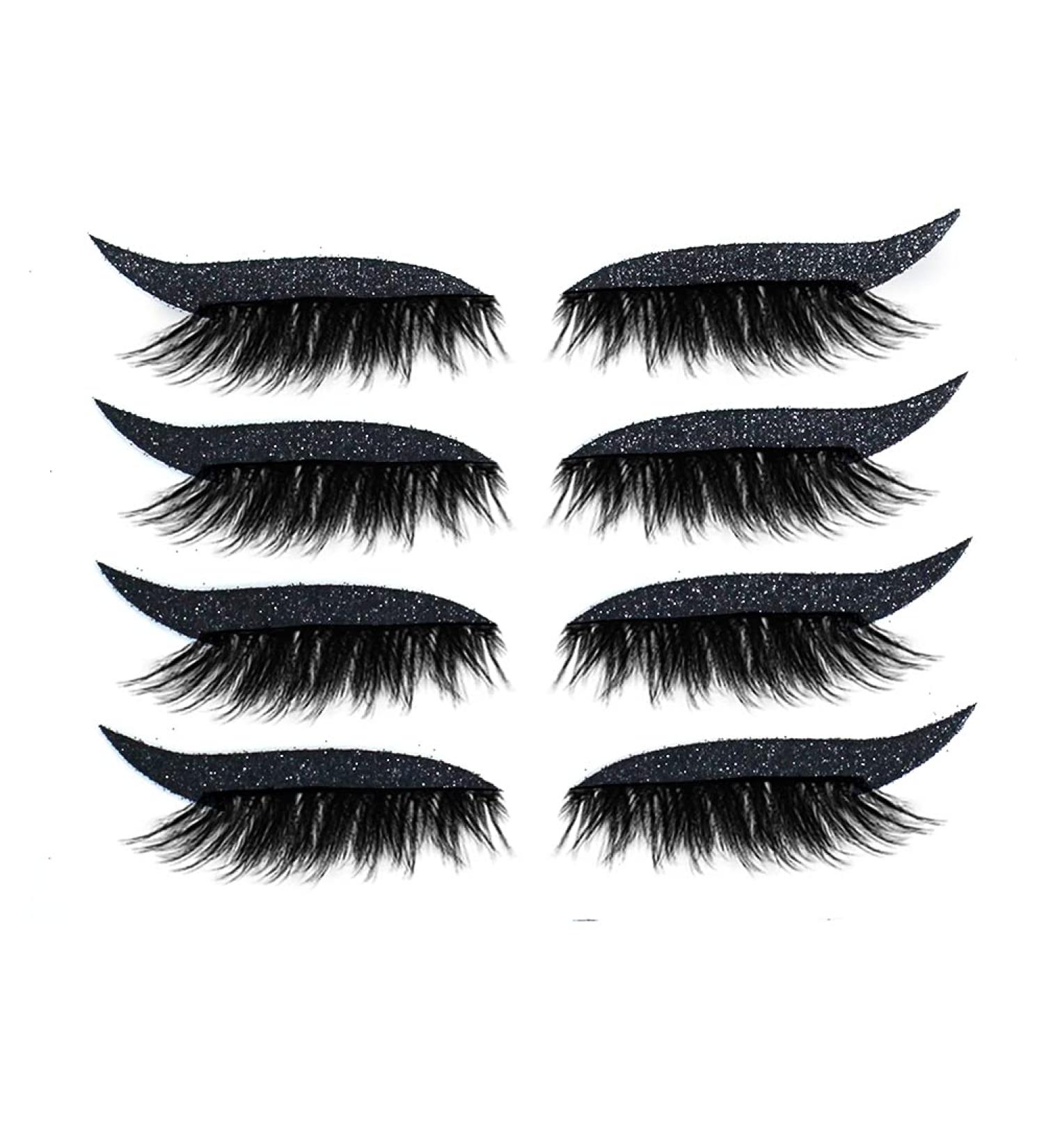 Ikasus 2021 Reusable Eyeliner & Eyelash Stickers | Waterproof 3D False Eyelashes Kit for Work Dating & Parties - Buy Online on GoSupps.com
