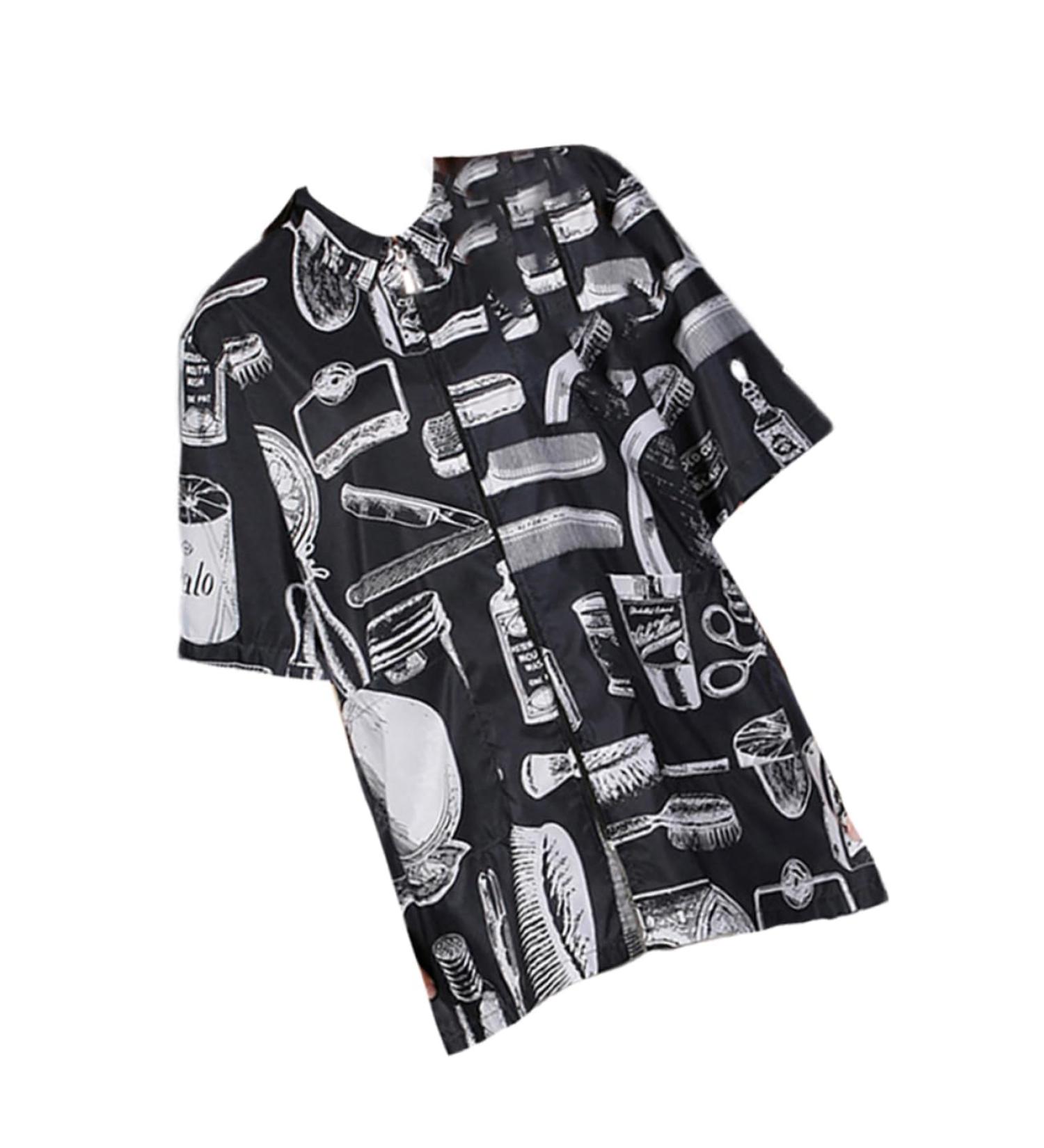 FRCOLOR Hair Cutting Technician in Hairdressing Overalls Black Shawl for Women Barber Coat Hair Salon Jacket Barber jakets Stylist Vest Barber Shirt Cape Work Protector Unique Fiber - Buy Online on GoSupps.com