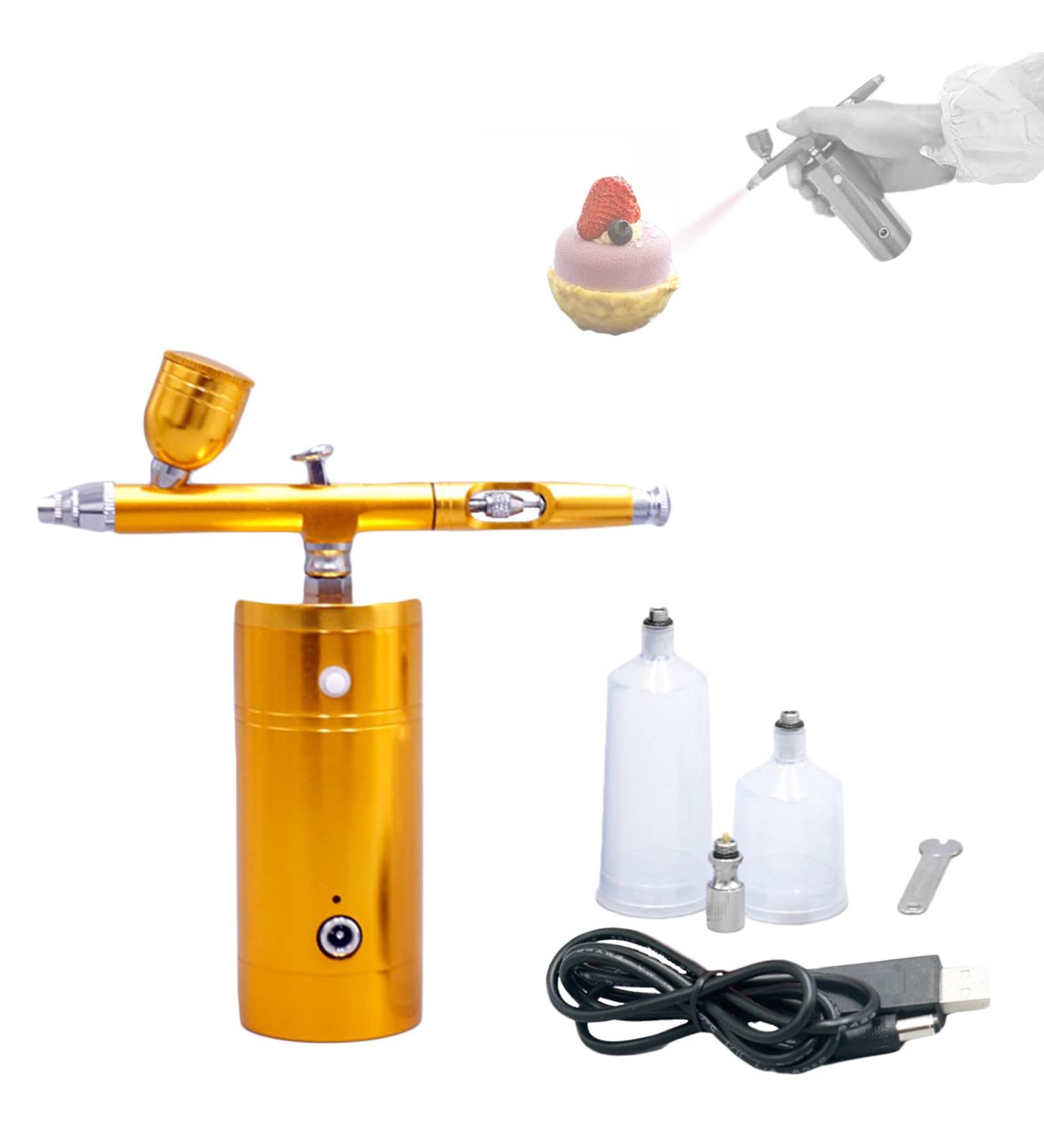 Dual Action Airbrush Kit Mini Airbrush Compressor Mini-compact Air Compressor with USB Data Cablefor Makeup Cookies Cake Art Nail Tattoo Face Shoes - Buy Online on GoSupps.com