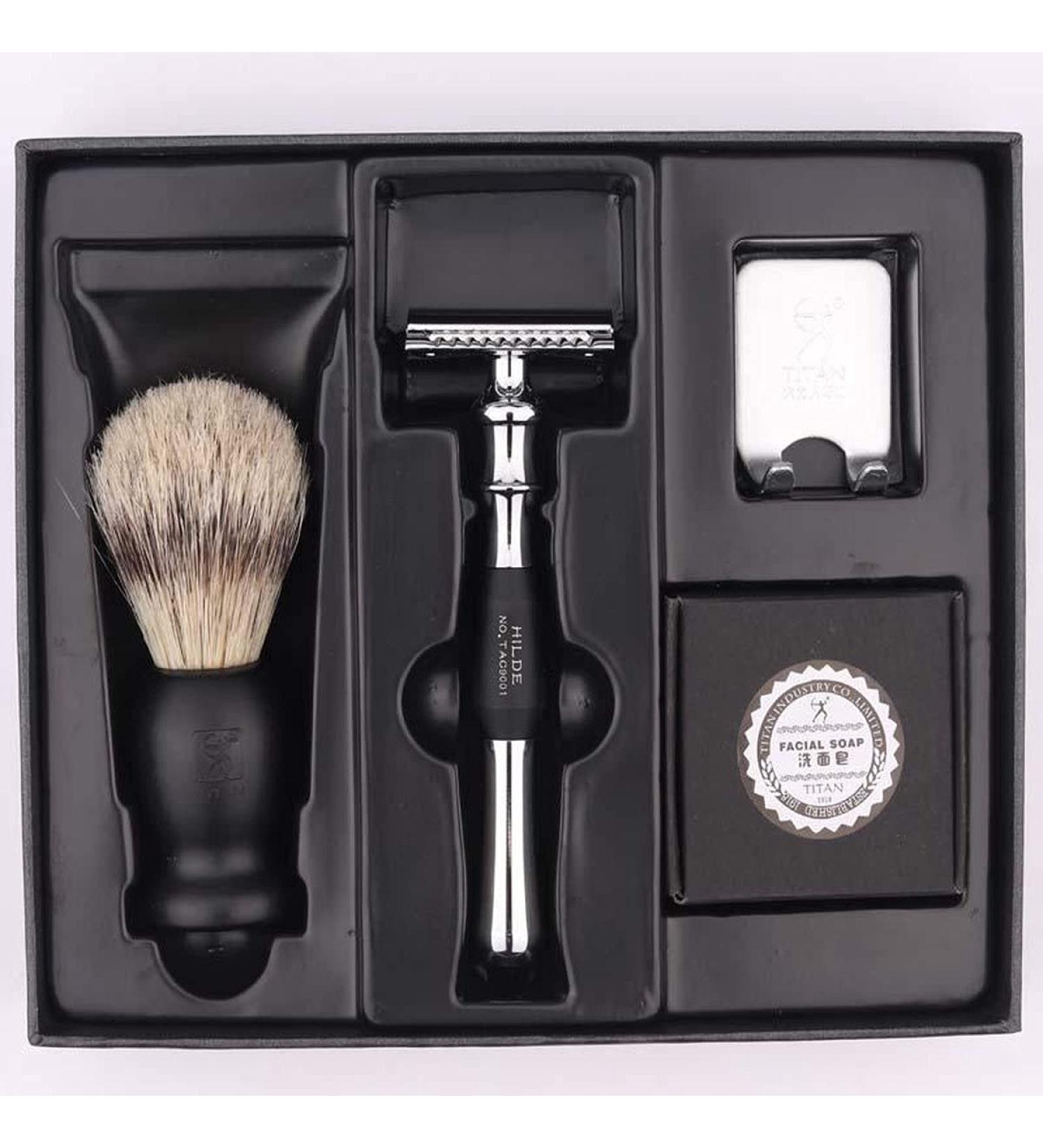 Titan Safety Razor Set | Premium Shaving Kit for a Smooth Close Shave - International Shipping Available - Buy Online on GoSupps.com