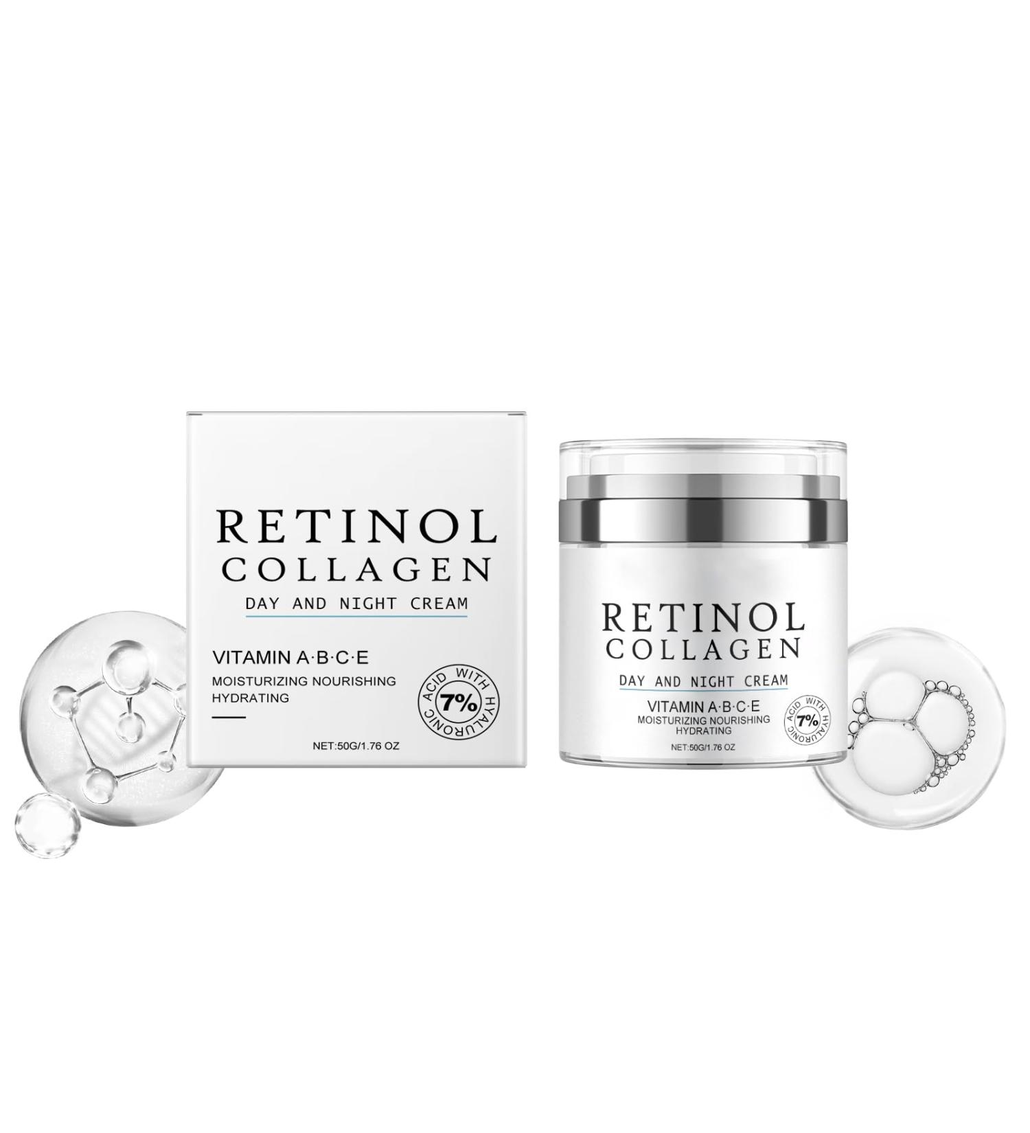 Retinol Collagen Anti-Aging Moisturizer Hydrating Wrinkle Smoother with Vitamin C & E Daily Facial & Neck Firming for Women & Men - Buy Online on GoSupps.com