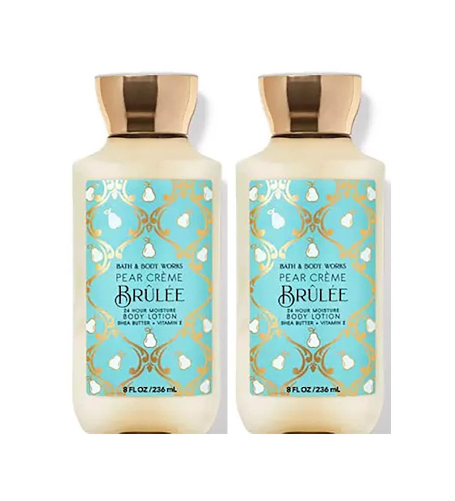Bath & Body Works Bath and Body Works Pear Creme Brule Super Smooth Body Lotion Sets Gift For Women 8 Oz -2 Pack (Pear Creme Brulee) 4 Fl Oz (Pack of 2)