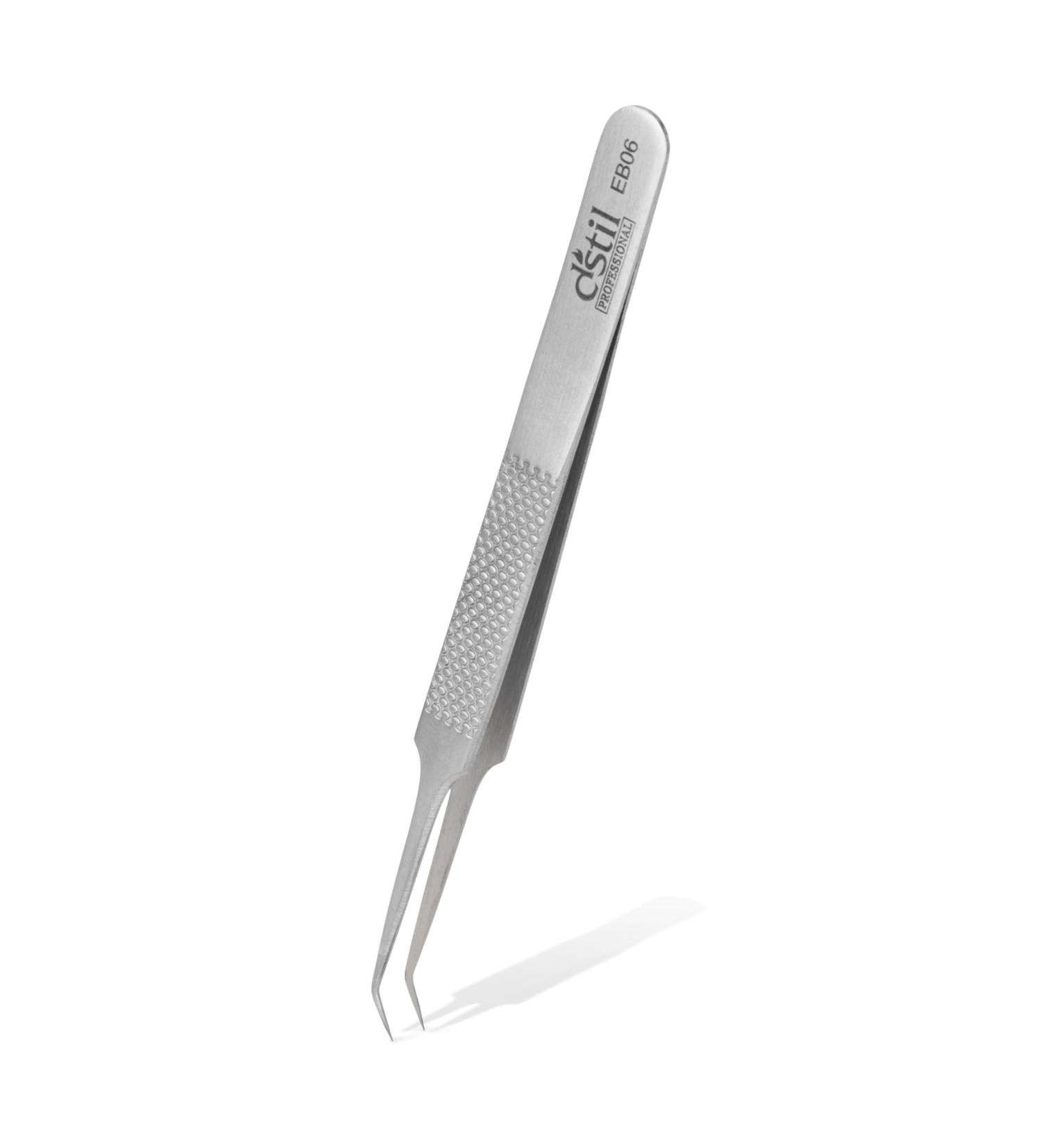 Tweezers for Eyelash Extensions Eyelash Extensions Silver Precision Handmade Tweezers EB Series (EB06)