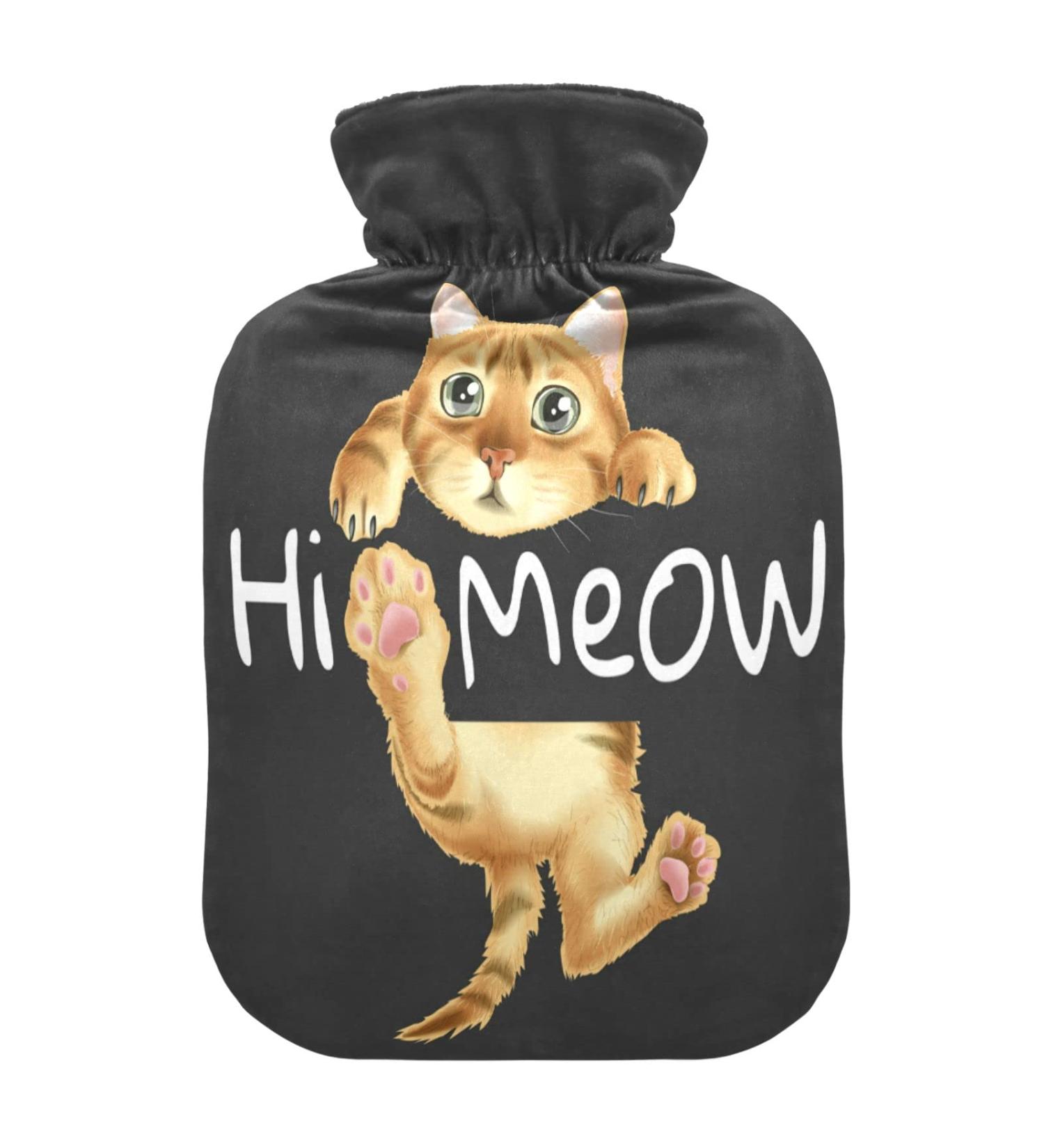 Funny Cat Heat Bottle - 2L Pain Relief for Hands & Feet | Warm Water Bed Warmers for Women Girls & Kids - Buy Online on GoSupps.com