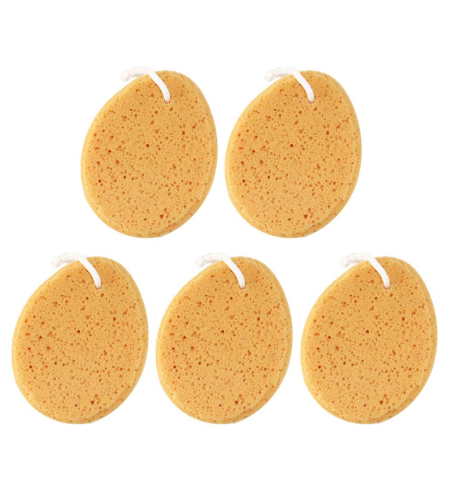 Milisten 5pcs Bathing Mesh Pouf Scrubber - Yellow Loofah Shower Ball & Exfoliating Mitt - Ideal Bathroom Accessories for Baby & Adults - Buy Online on GoSupps.com