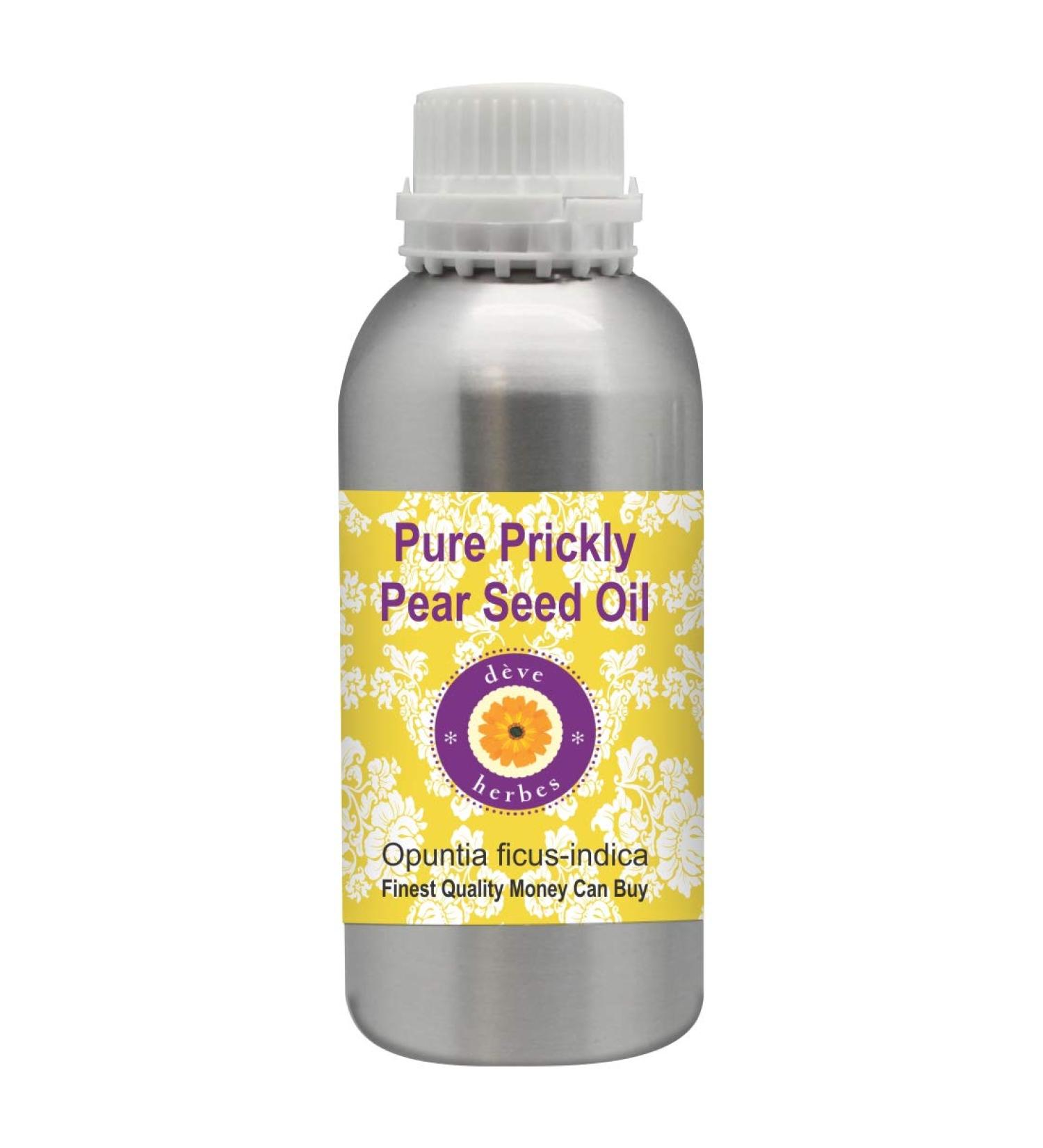 Deve Herbes Pure Prickly Pear Seed oil (Opuntia ficus-indica) 100% Natural Therapeutic Grade Infused 300ml (10.1 oz) - Buy Online on GoSupps.com
