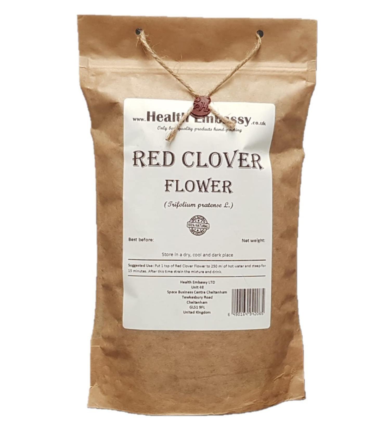  HEALTH EMBASSY Health Embassy Red Clover Flower Herbal Tea | Trifolium Pratense L | Red Clover Flower Tea 100g - Buy Online on GoSupps.com