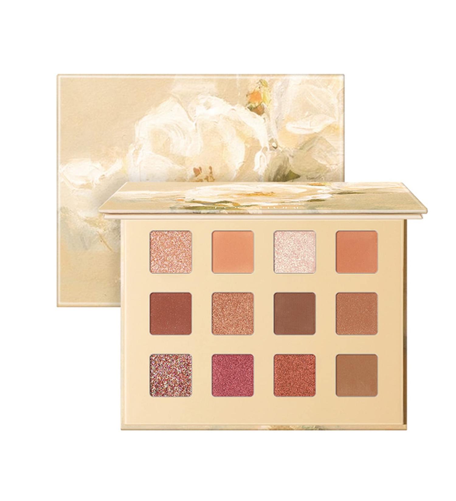 DUnLap Beauty Palette 12 Shades Eyeshadow Palette Fine and Smooth Powder Pressed Matte Glitter Eyeshadow Makeup Professional Eyeshadow Palette